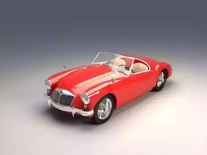 MG Retro Car Low-poly 3D model
