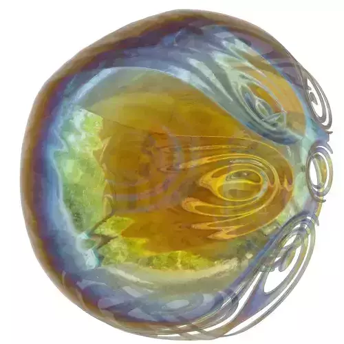 Audio glass ball with swirls 3D model