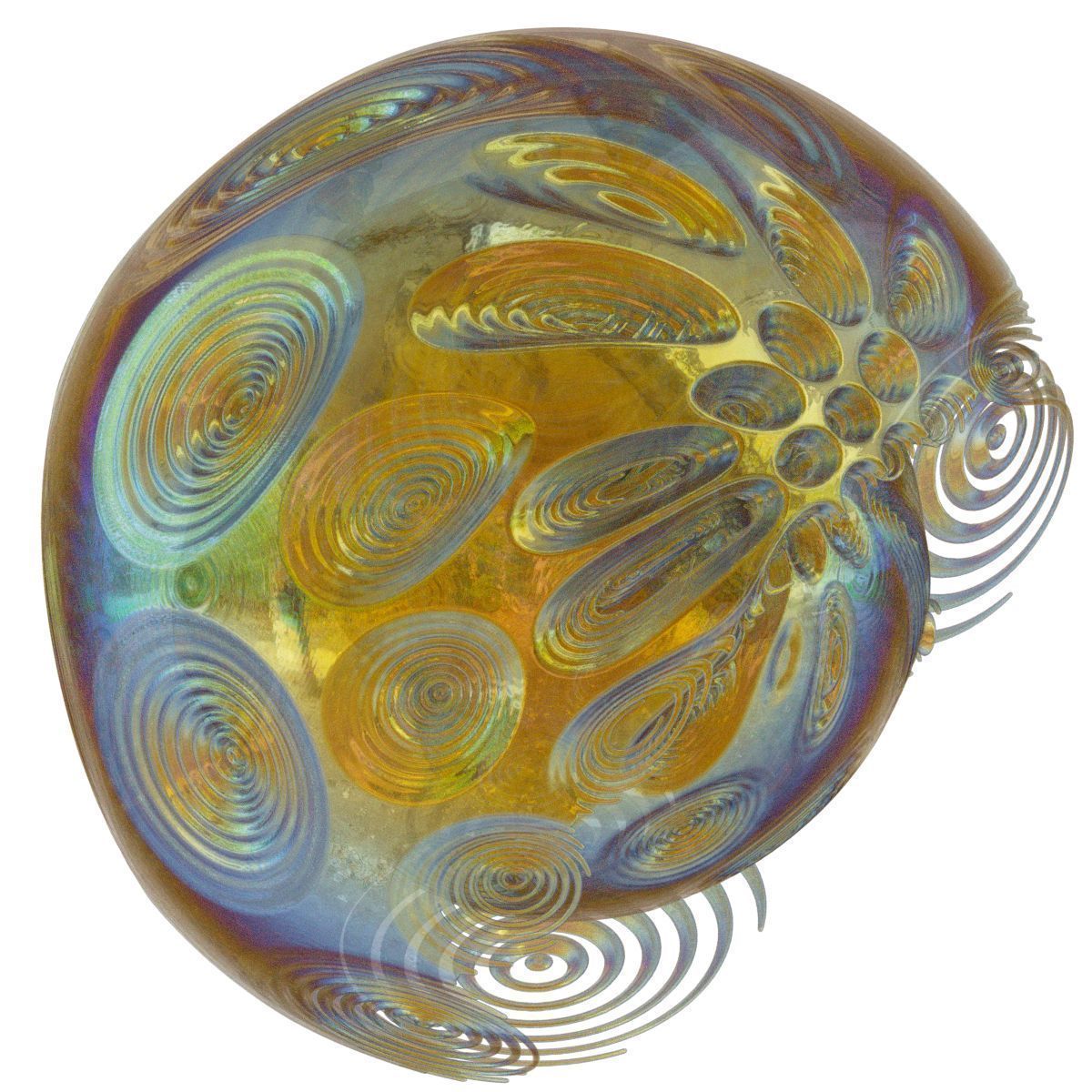 Asteroid glass sculpture with swirls 3D model_5