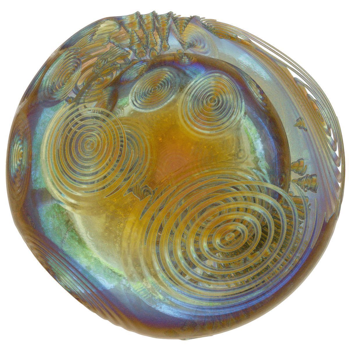 Asteroid glass sculpture with swirls 3D model_7