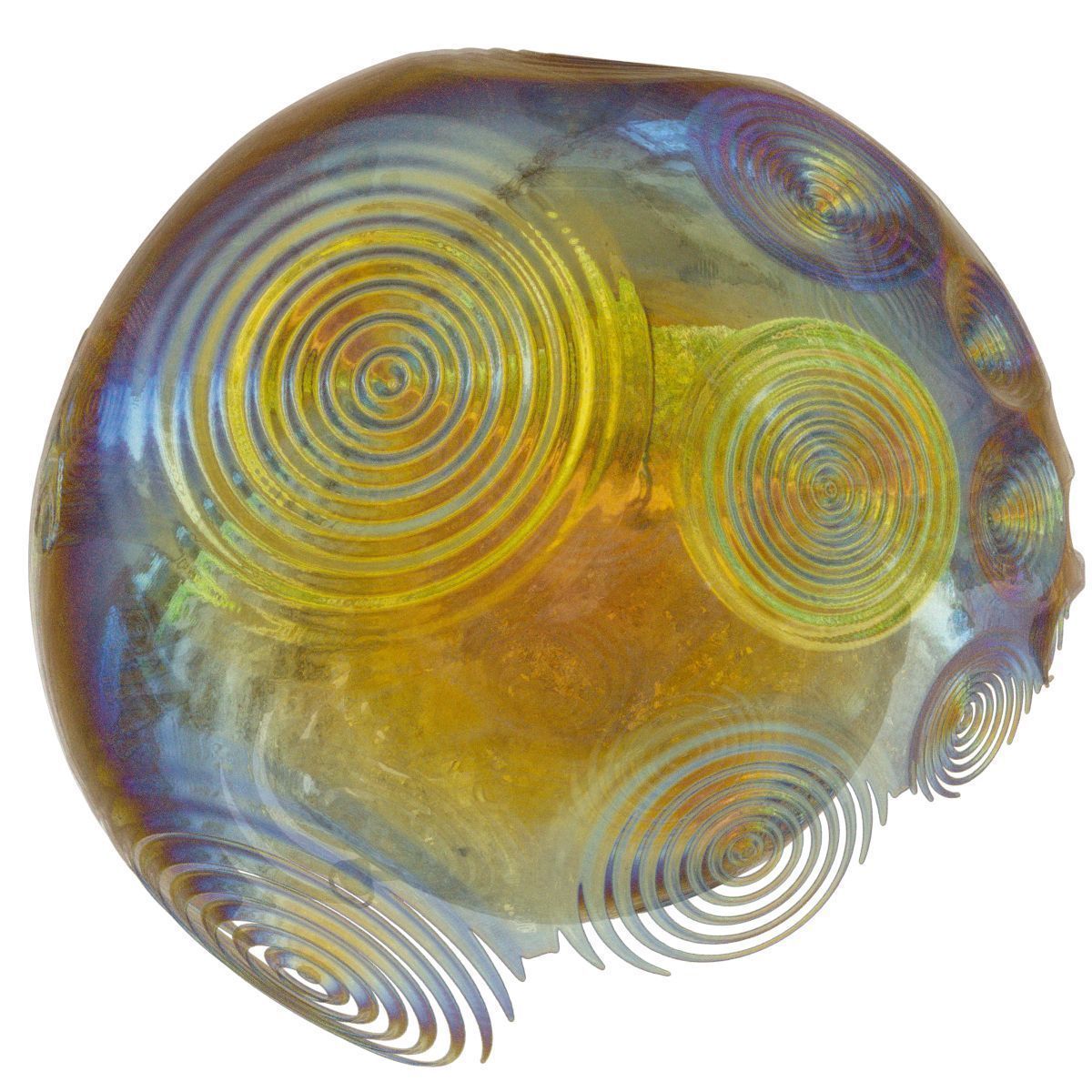 Asteroid glass sculpture with swirls 3D model_4