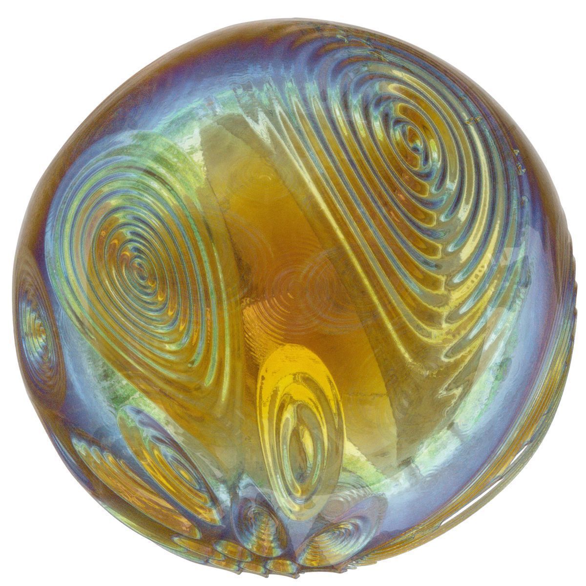 Asteroid glass sculpture with swirls 3D model_3