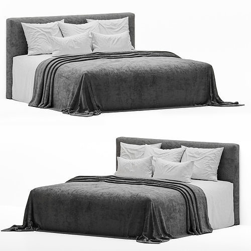 linen bedding 6 3D model