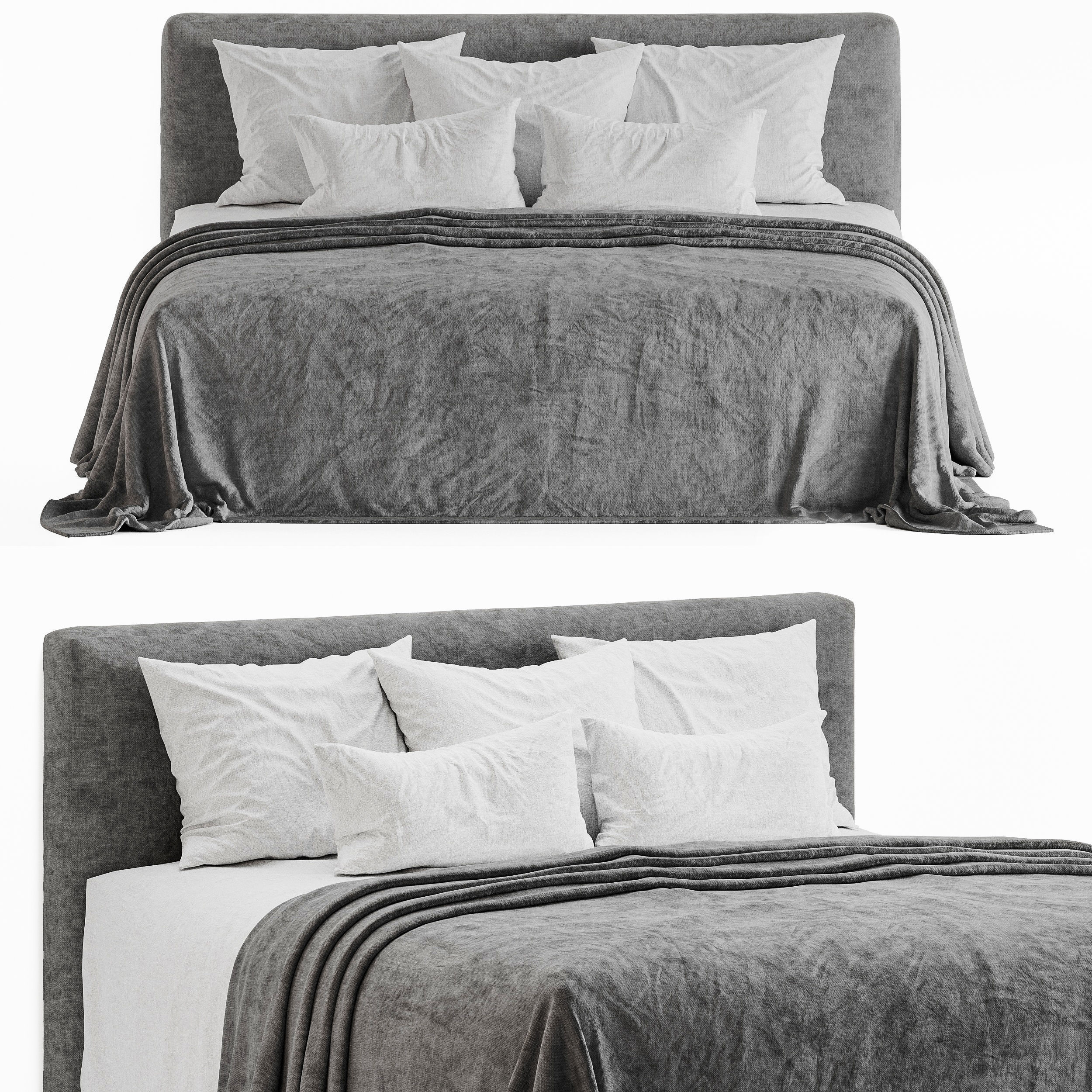 linen bedding 6 3D model_6