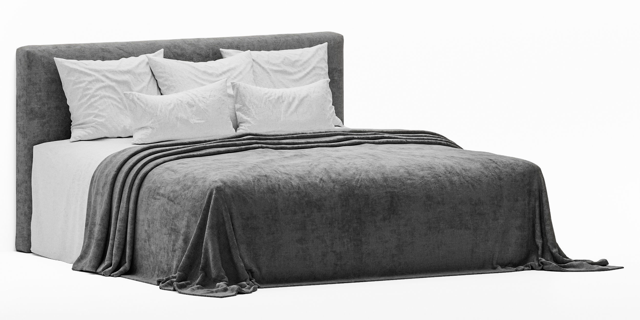 linen bedding 6 3D model_2