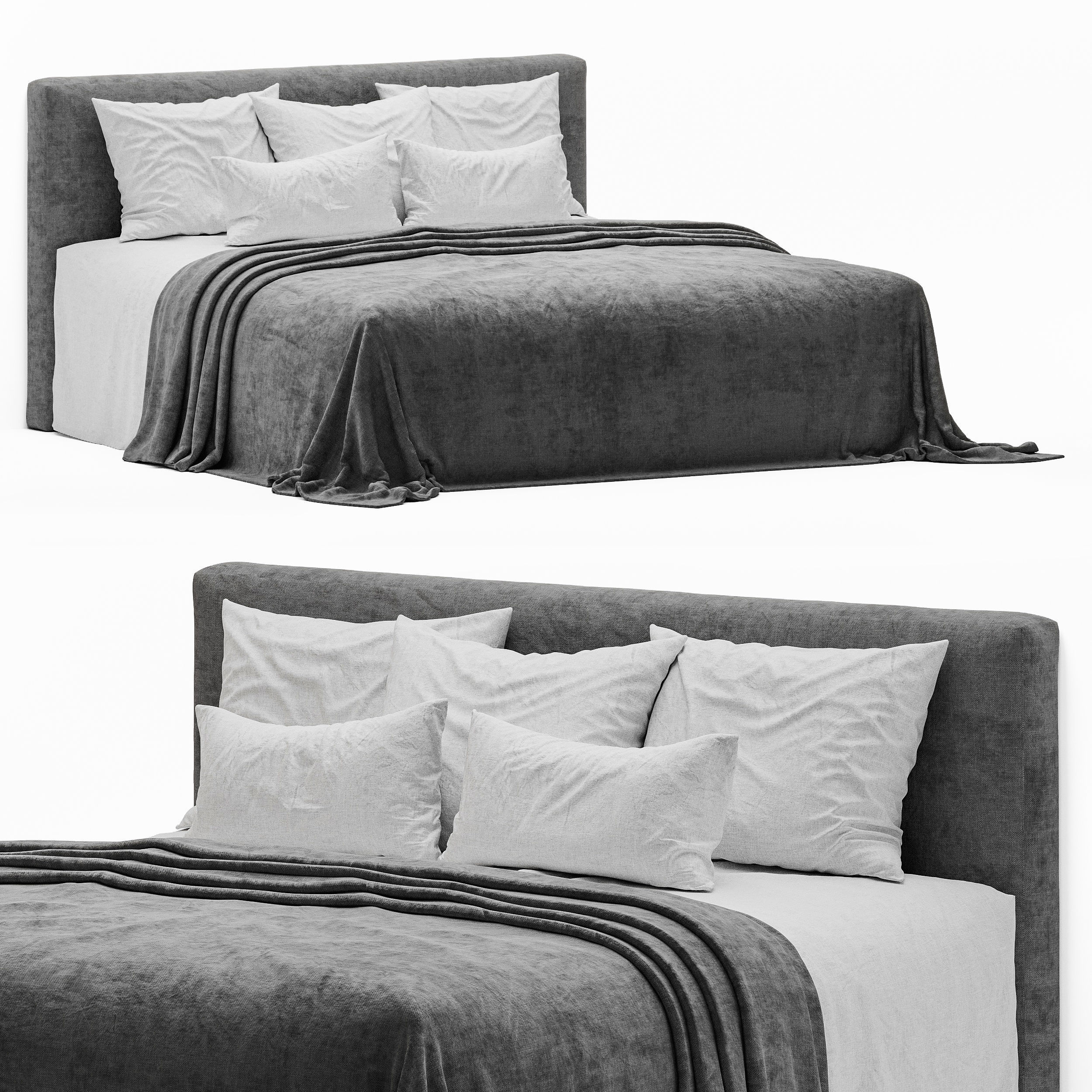 linen bedding 6 3D model_7