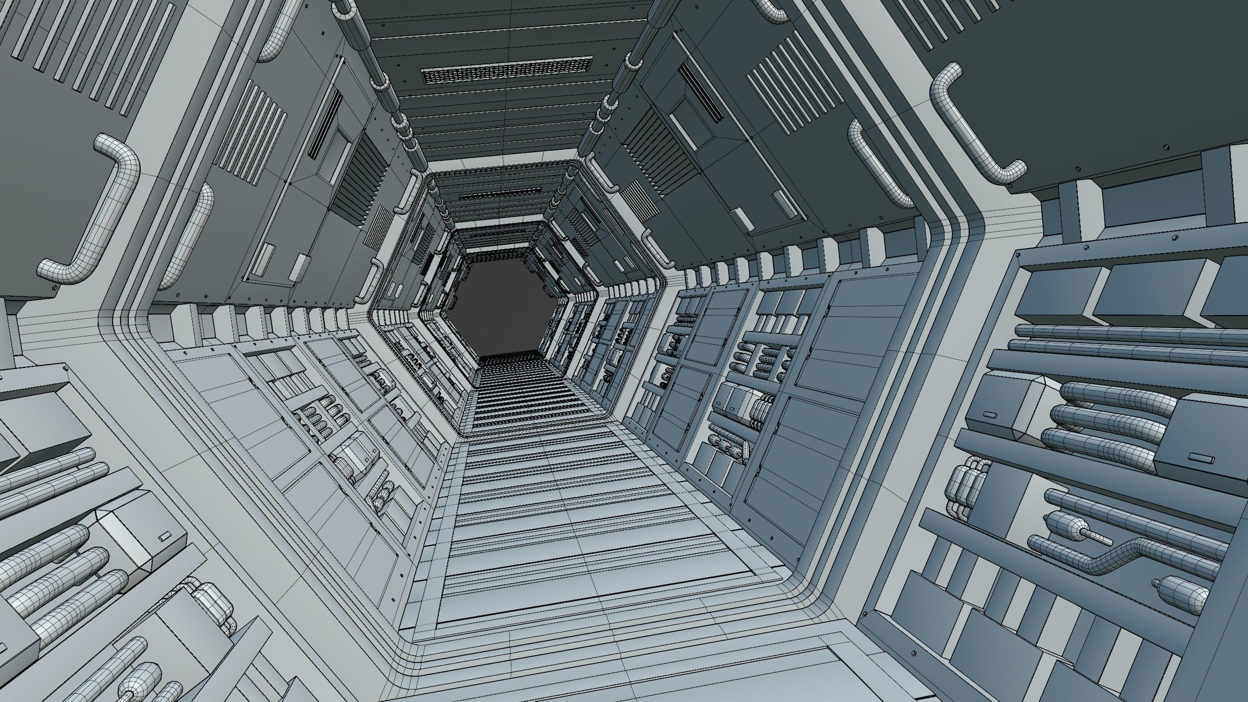 Space Station Corridor 3D model_27