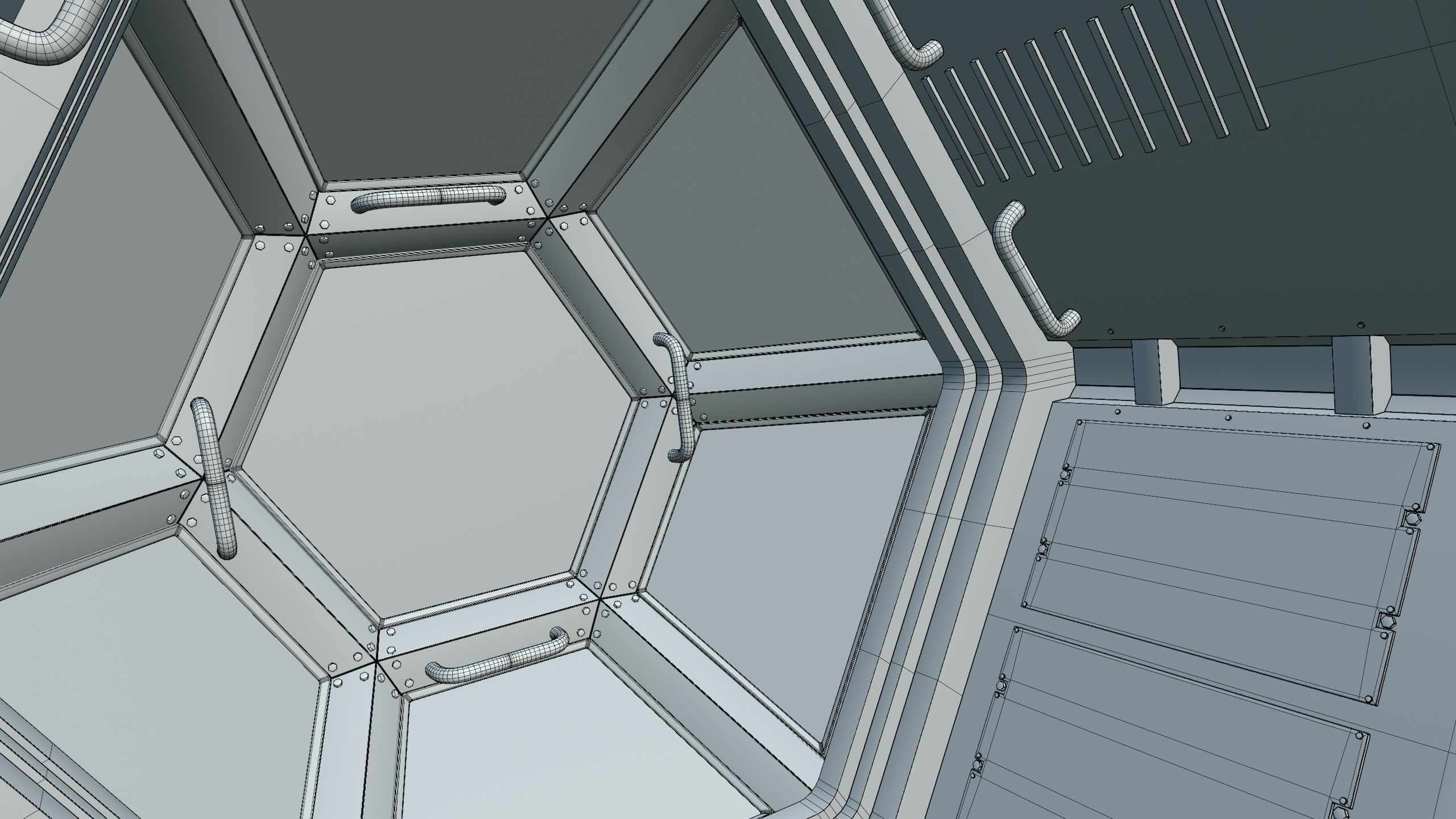 Space Station Corridor 3D model_13