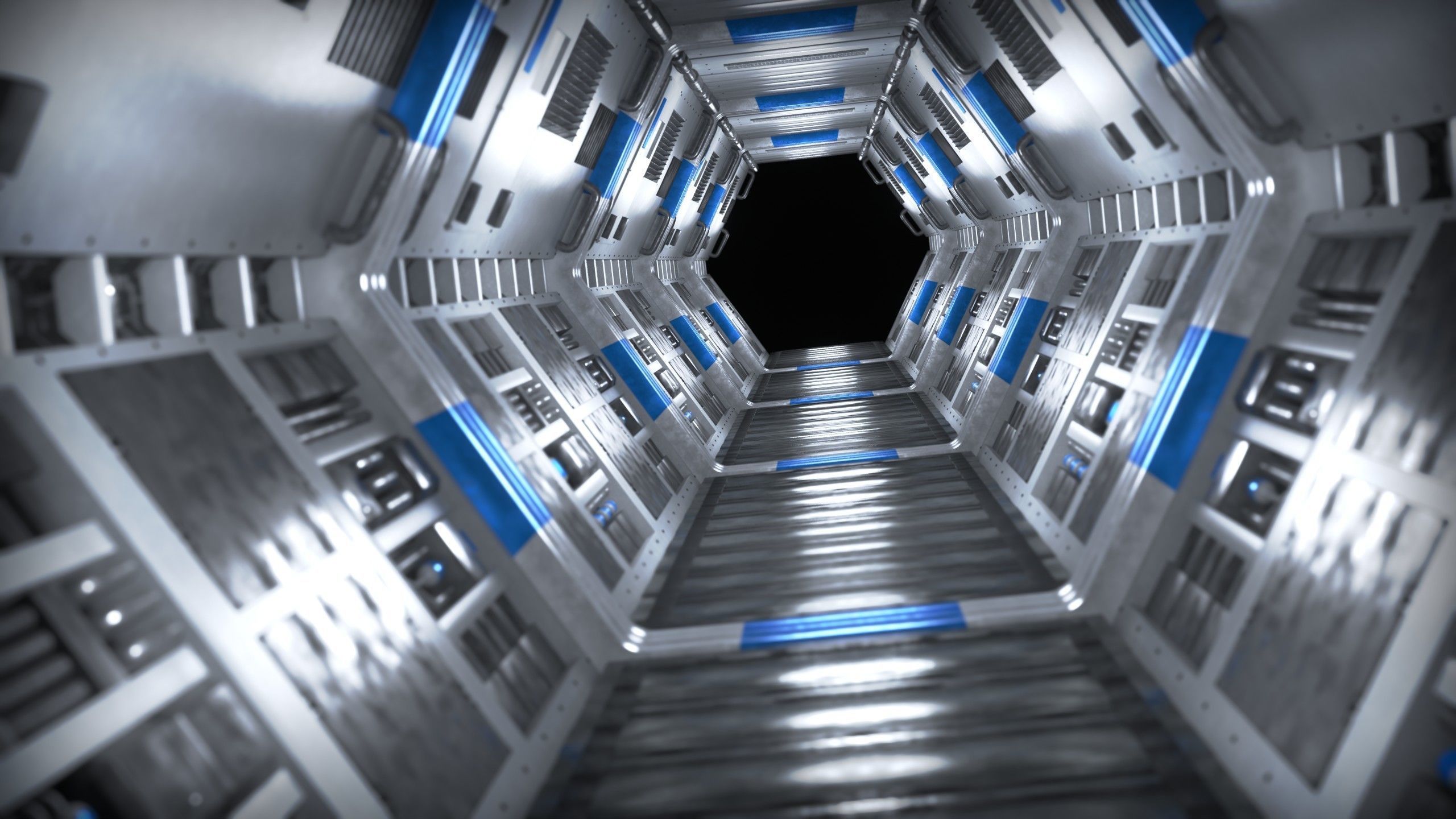Space Station Corridor 3D model_11