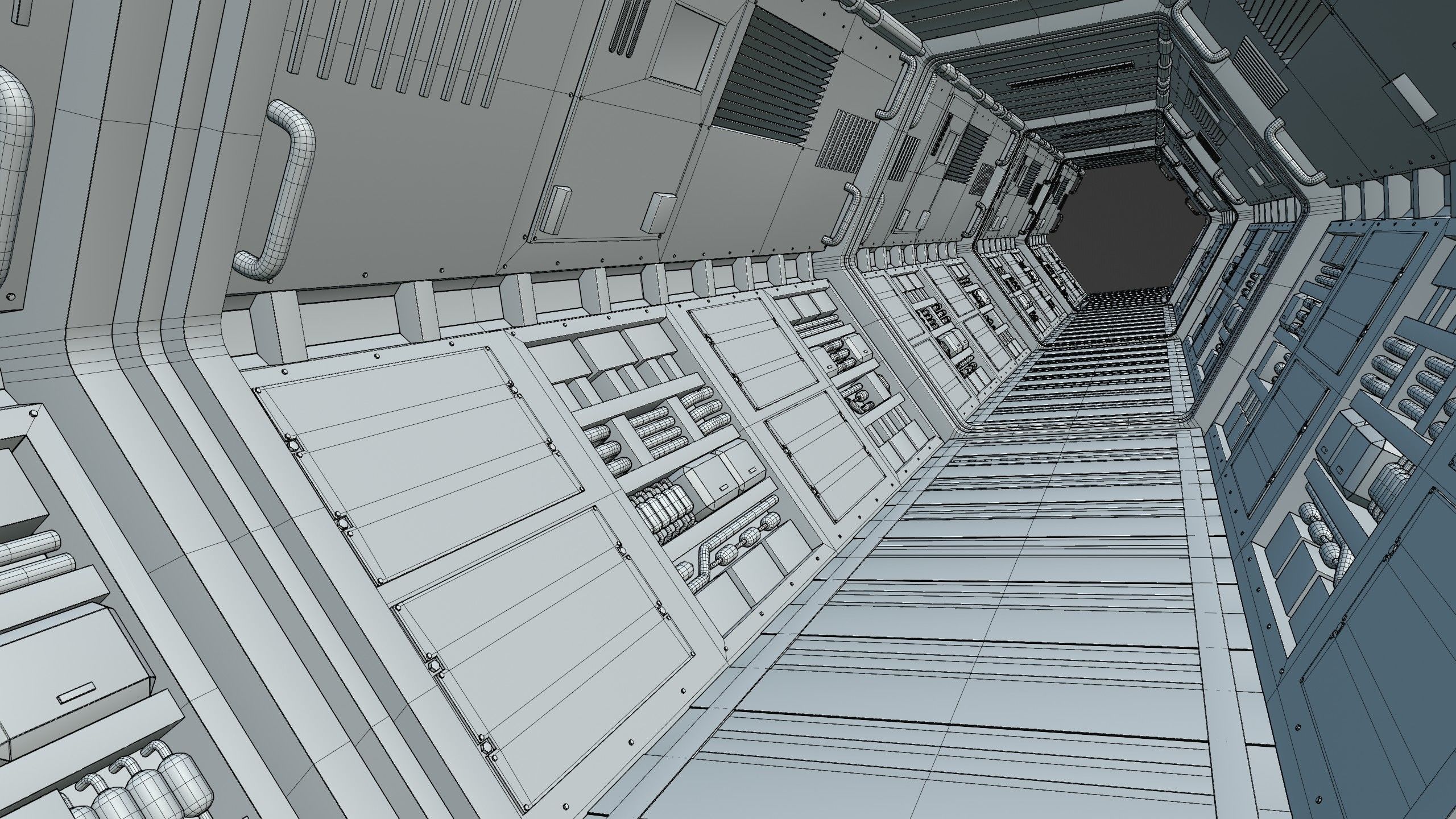 Space Station Corridor 3D model_26
