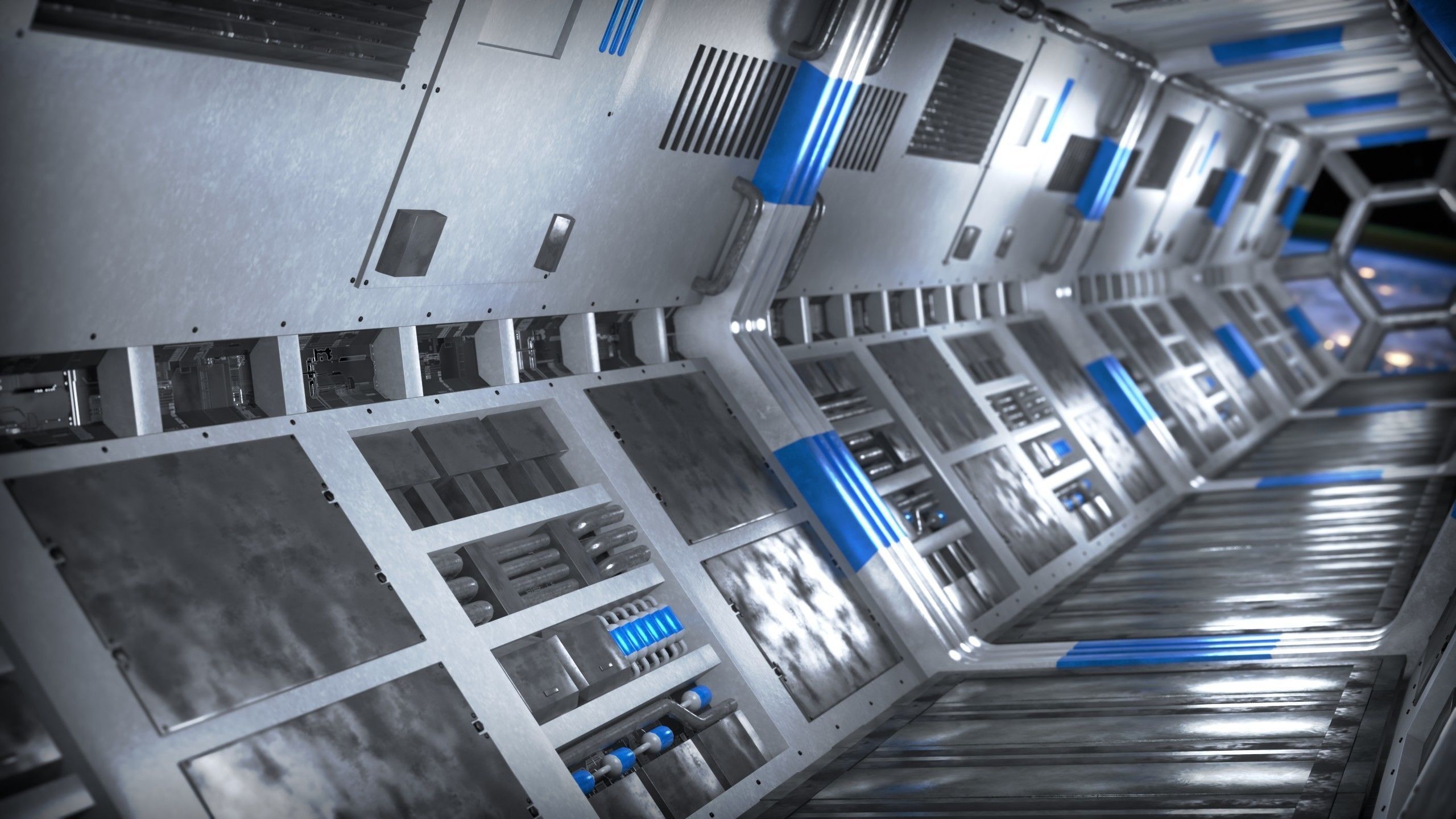 Space Station Corridor 3D model_15
