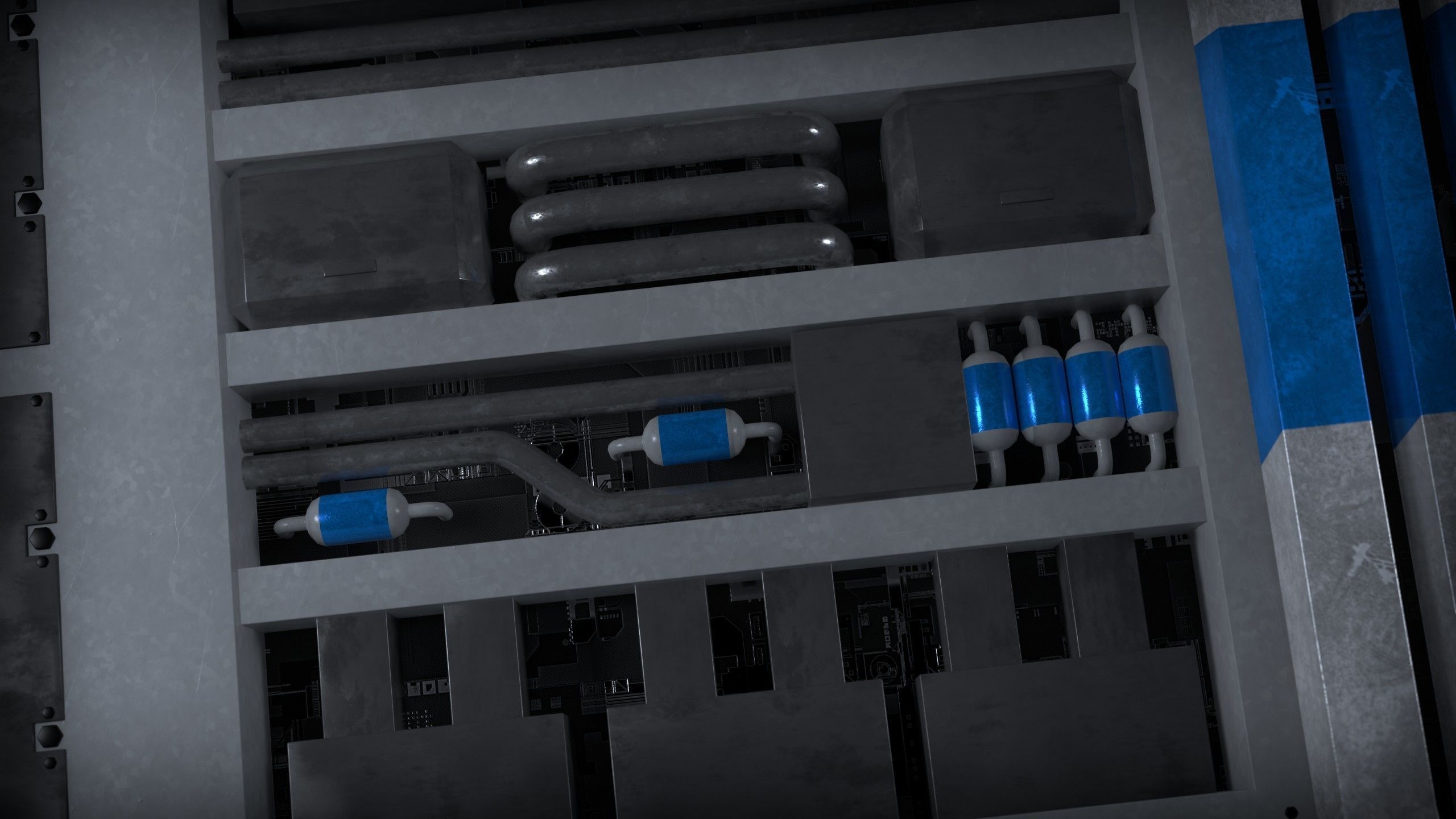 Space Station Corridor 3D model_7