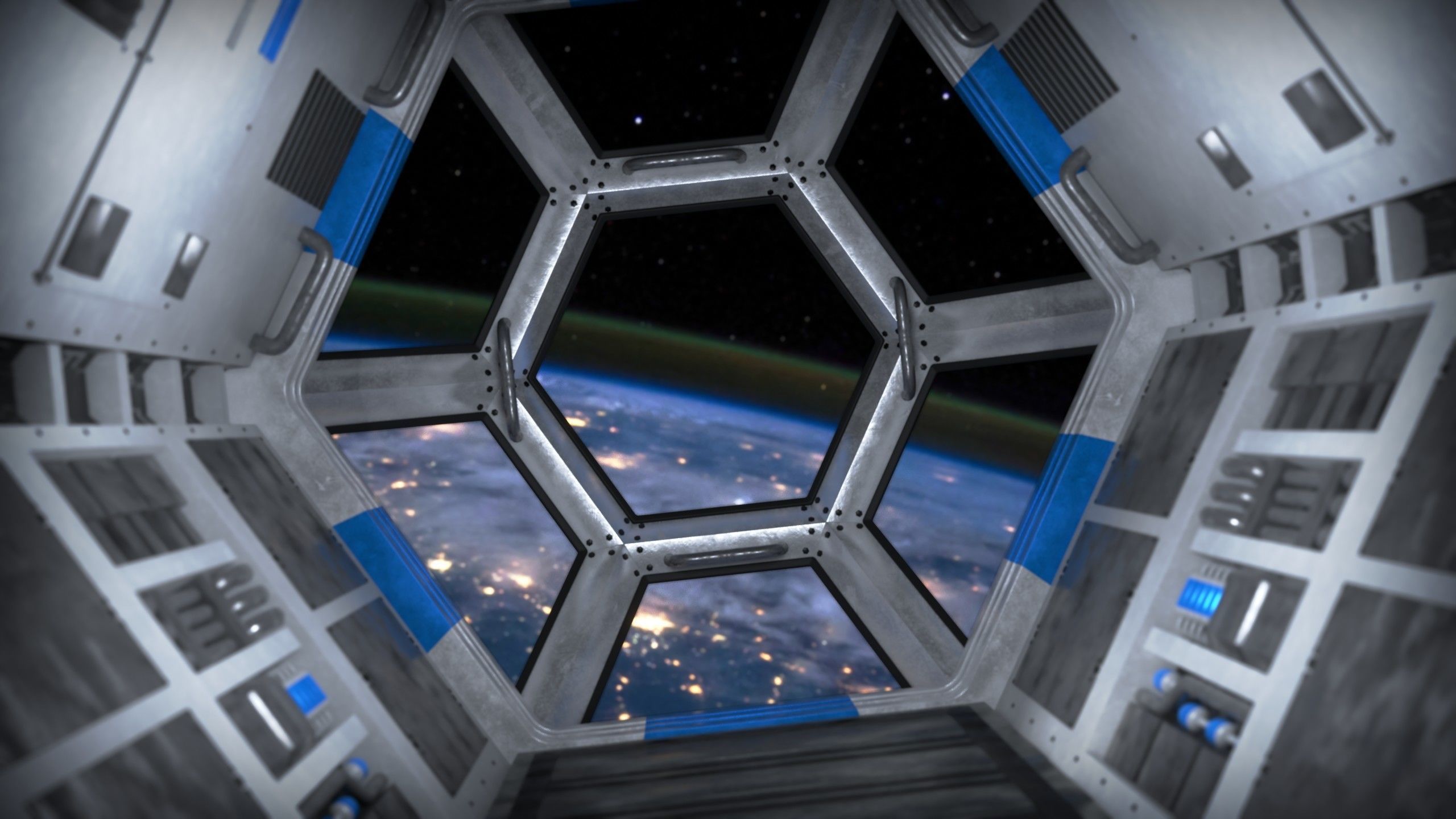 Space Station Corridor 3D model_5