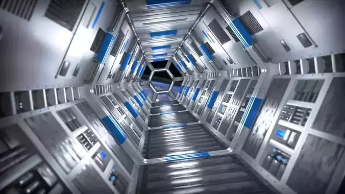 Space Station Corridor 3D model