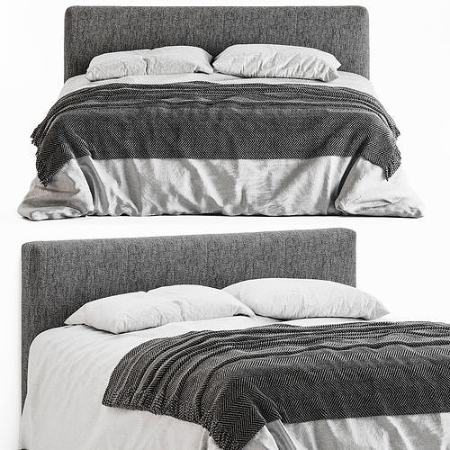 linen bedding 7 3D model