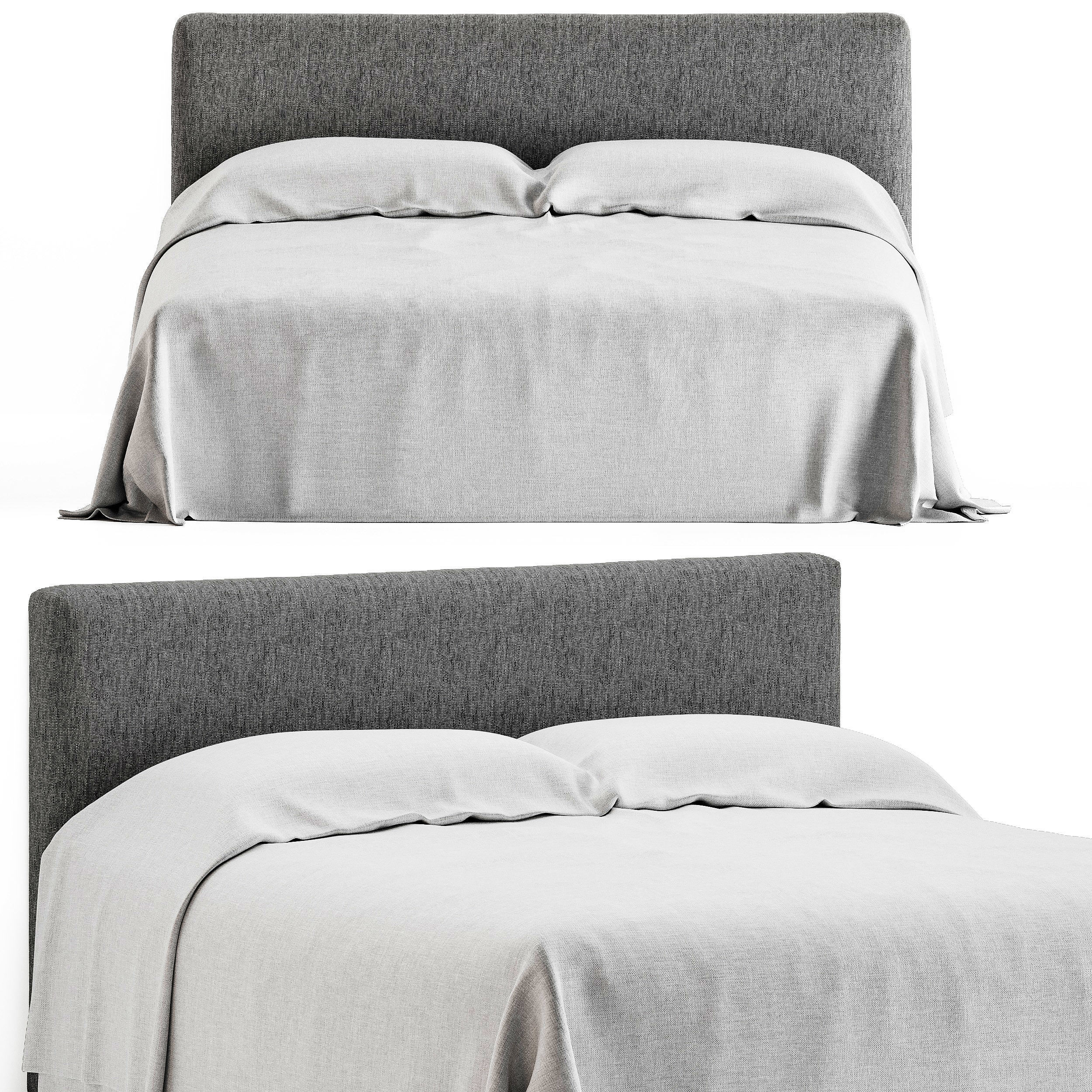 linen bedding 8 3D model_0