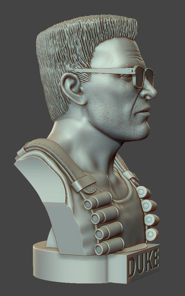 Duke Nukem Bust 3D print model_3