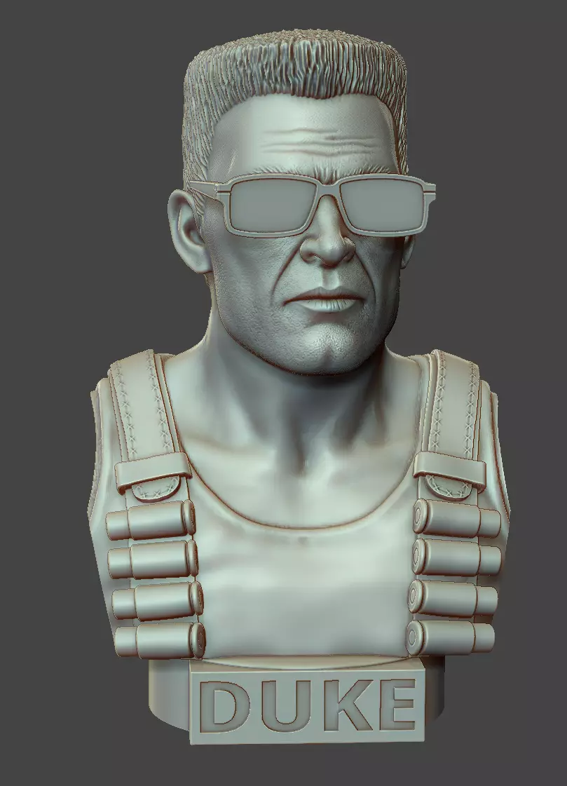 Duke Nukem Bust 3D print model_0