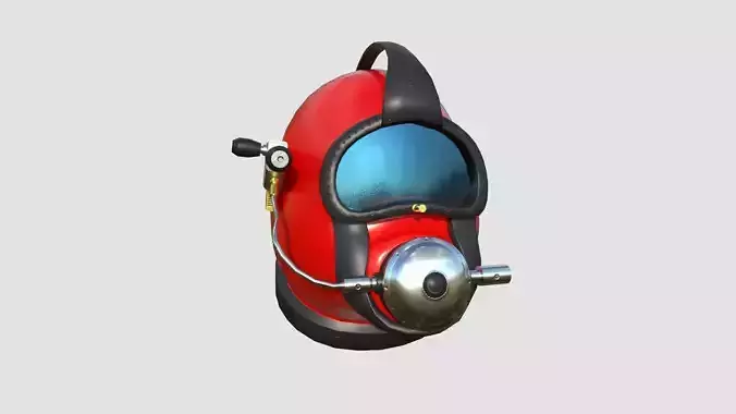 Diving Helmet B 05 Red - Character Design Fashion