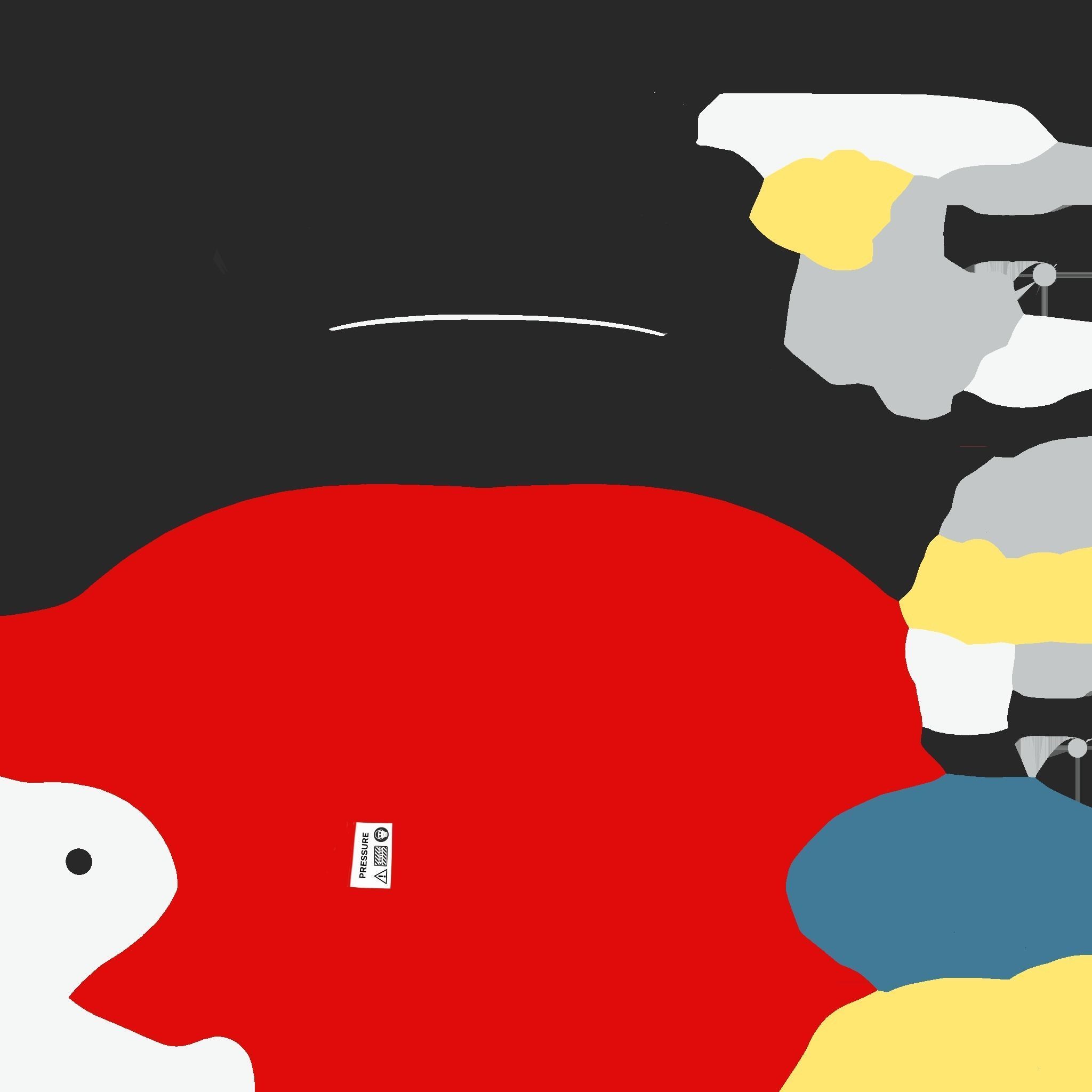 Diving Helmet B 05 Red - Character Design Fashion Low-poly 3D model_16