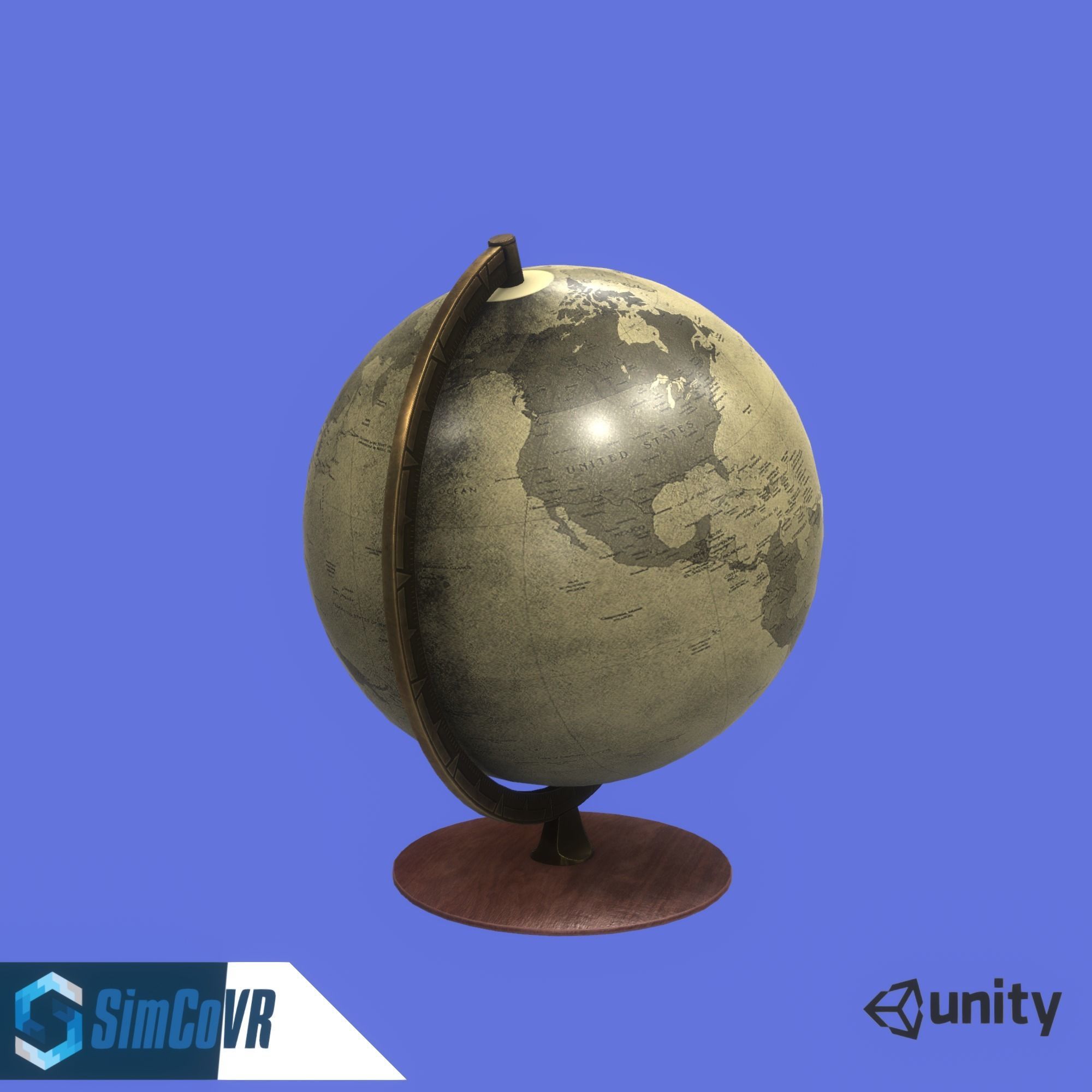 Ancient Globe VR Ready Free low-poly 3D model_2