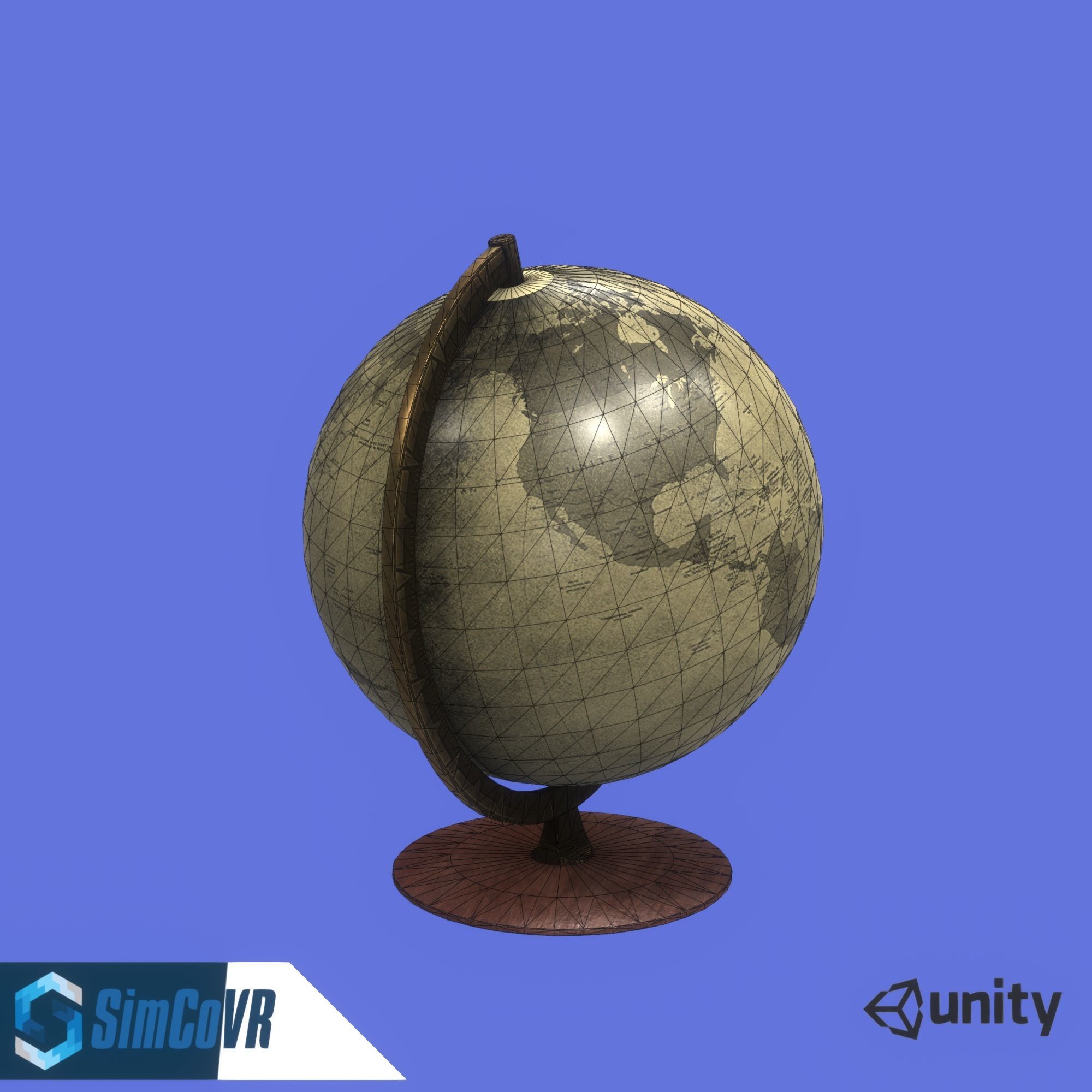 Ancient Globe VR Ready Free low-poly 3D model_4