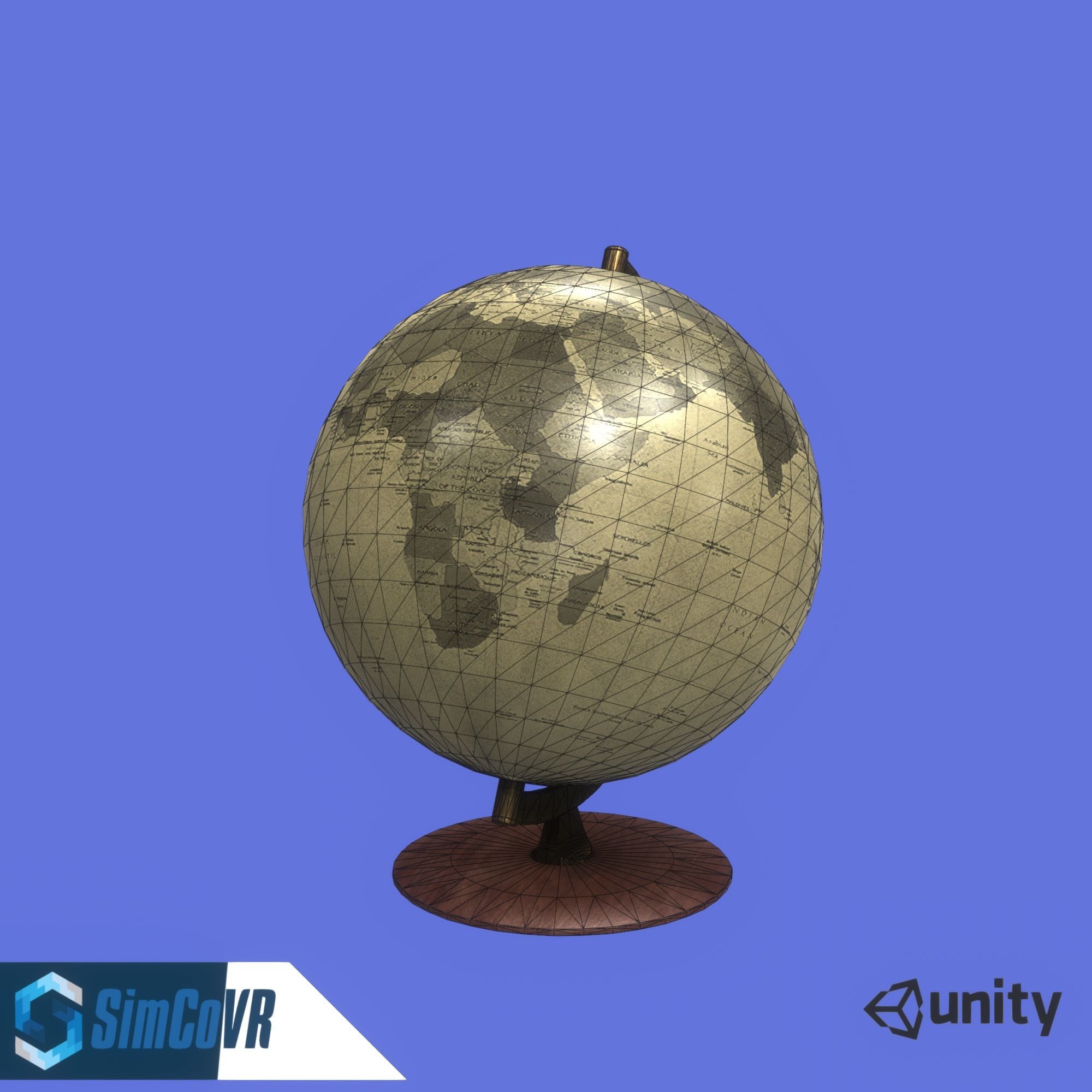 Ancient Globe VR Ready Free low-poly 3D model_3