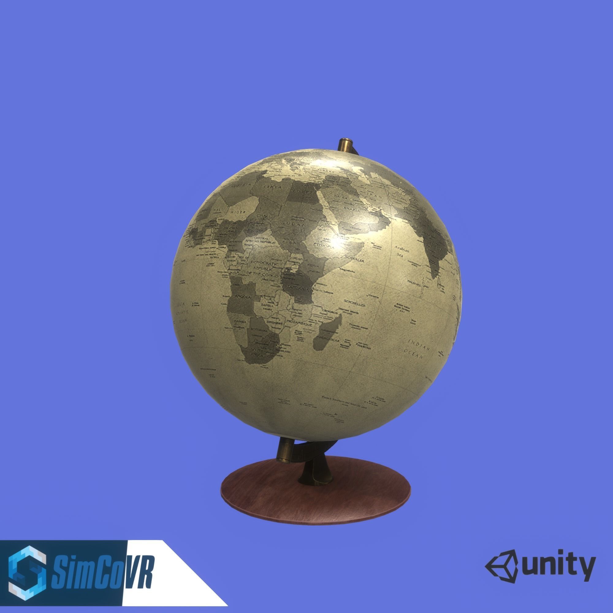 Ancient Globe VR Ready Free low-poly 3D model_1