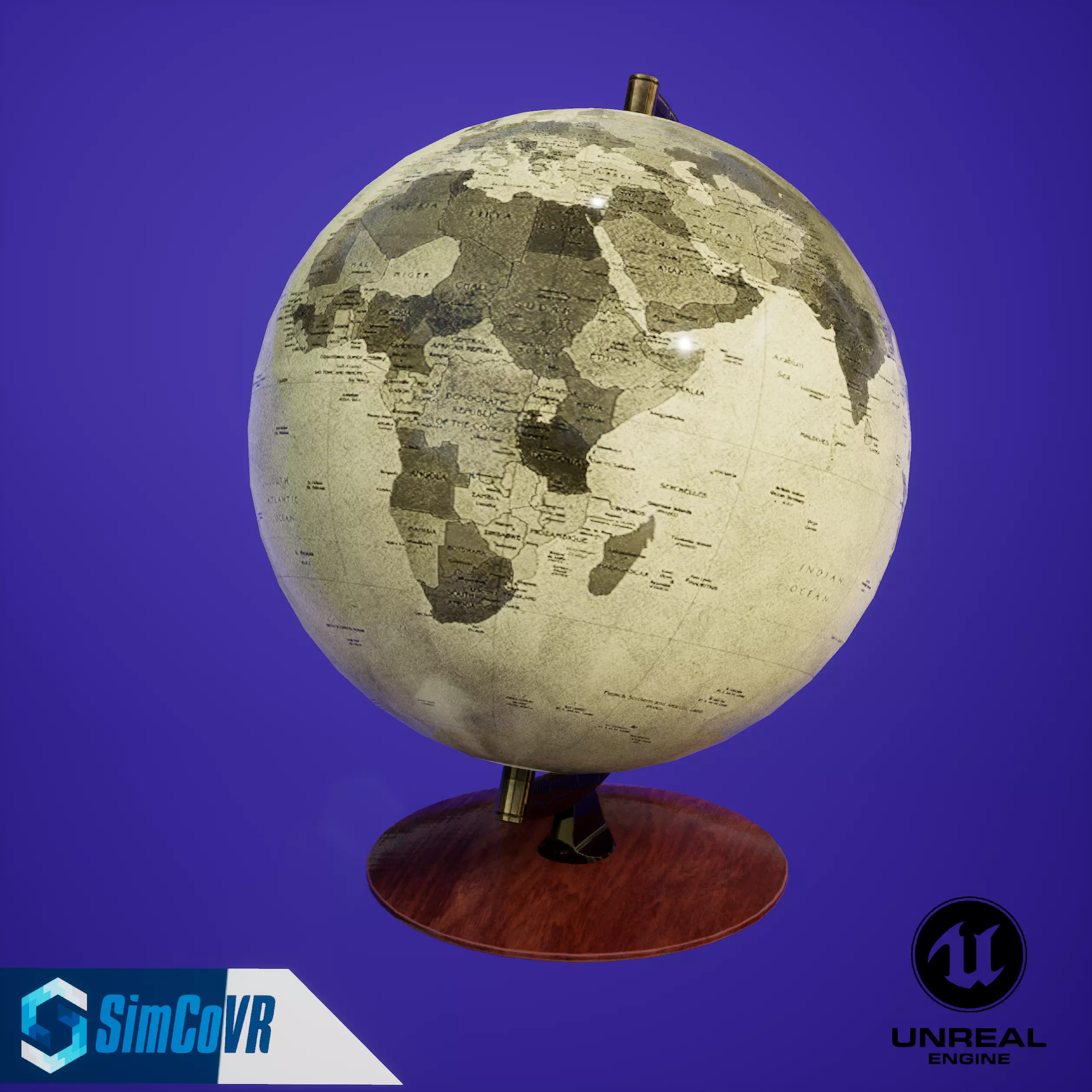 Ancient Globe VR Ready Free low-poly 3D model_0