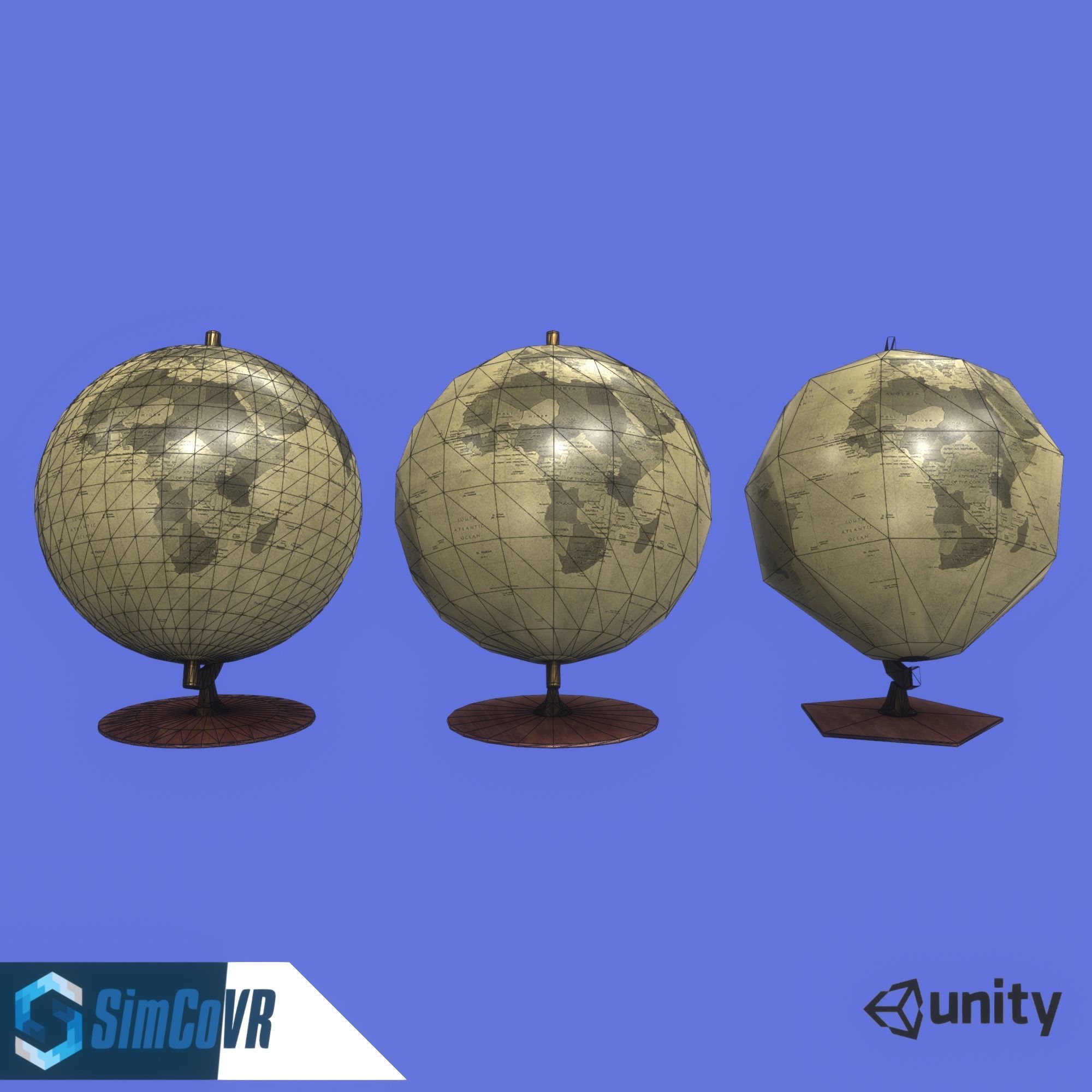 Ancient Globe VR Ready Free low-poly 3D model_5