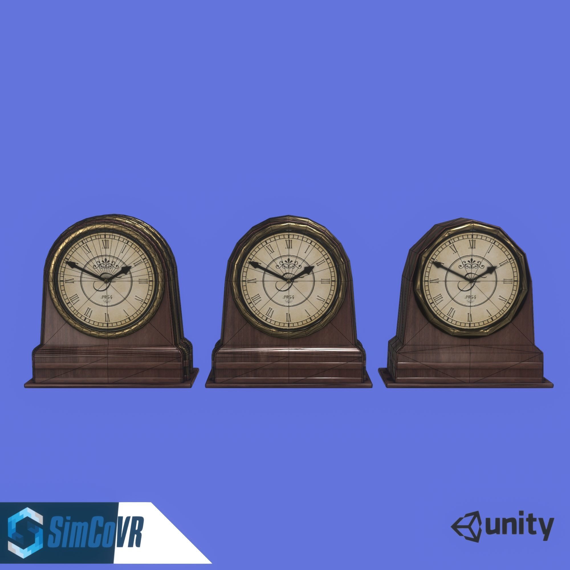 Desk Clock VR Ready Free low-poly 3D model_5