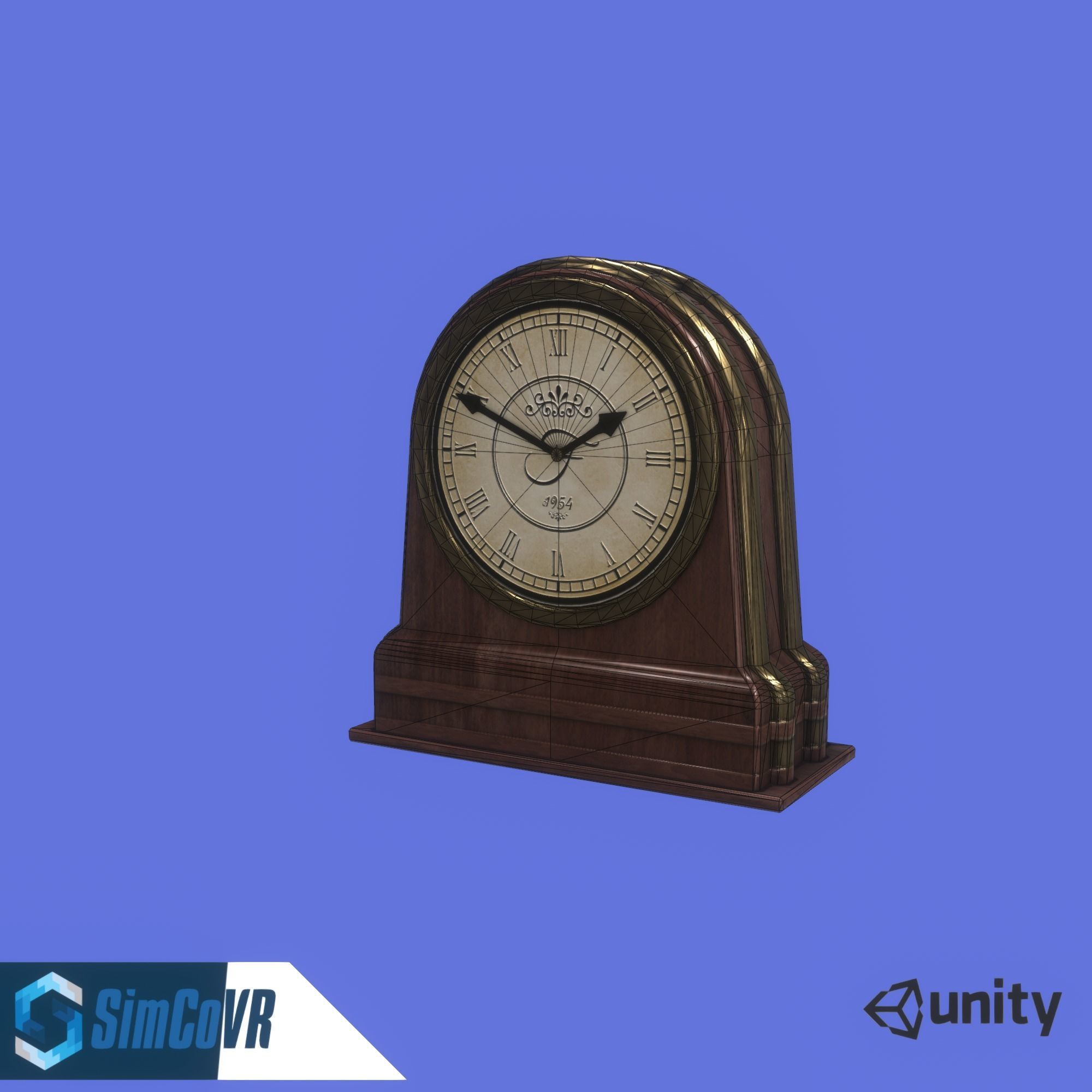 Desk Clock VR Ready Free low-poly 3D model_3