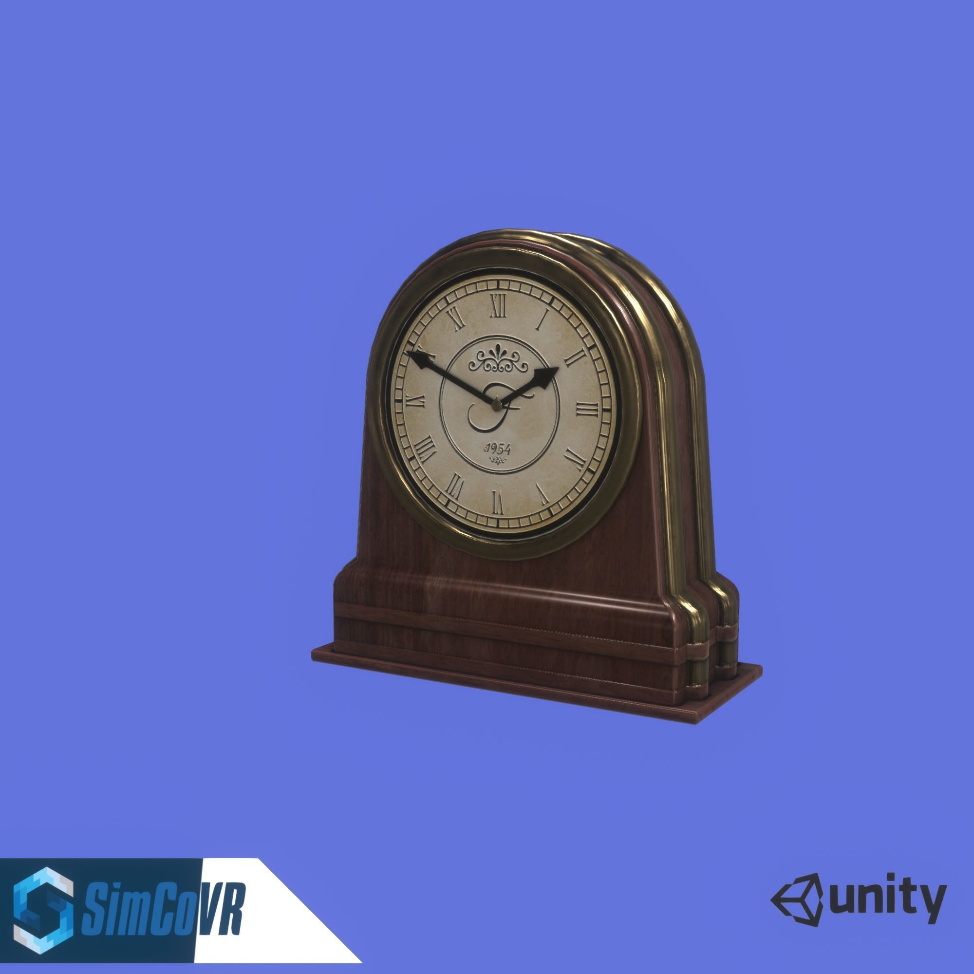 Desk Clock VR Ready Free low-poly 3D model_1