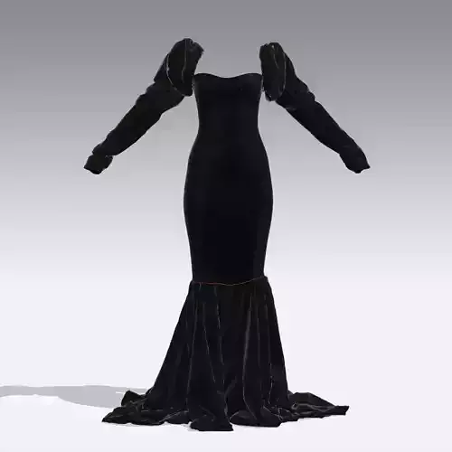 CORSET BLOUSE WATERMELON SLEVEE DRESS SATIN BLACK