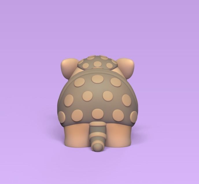 Cute Armadillo 3D print model_3