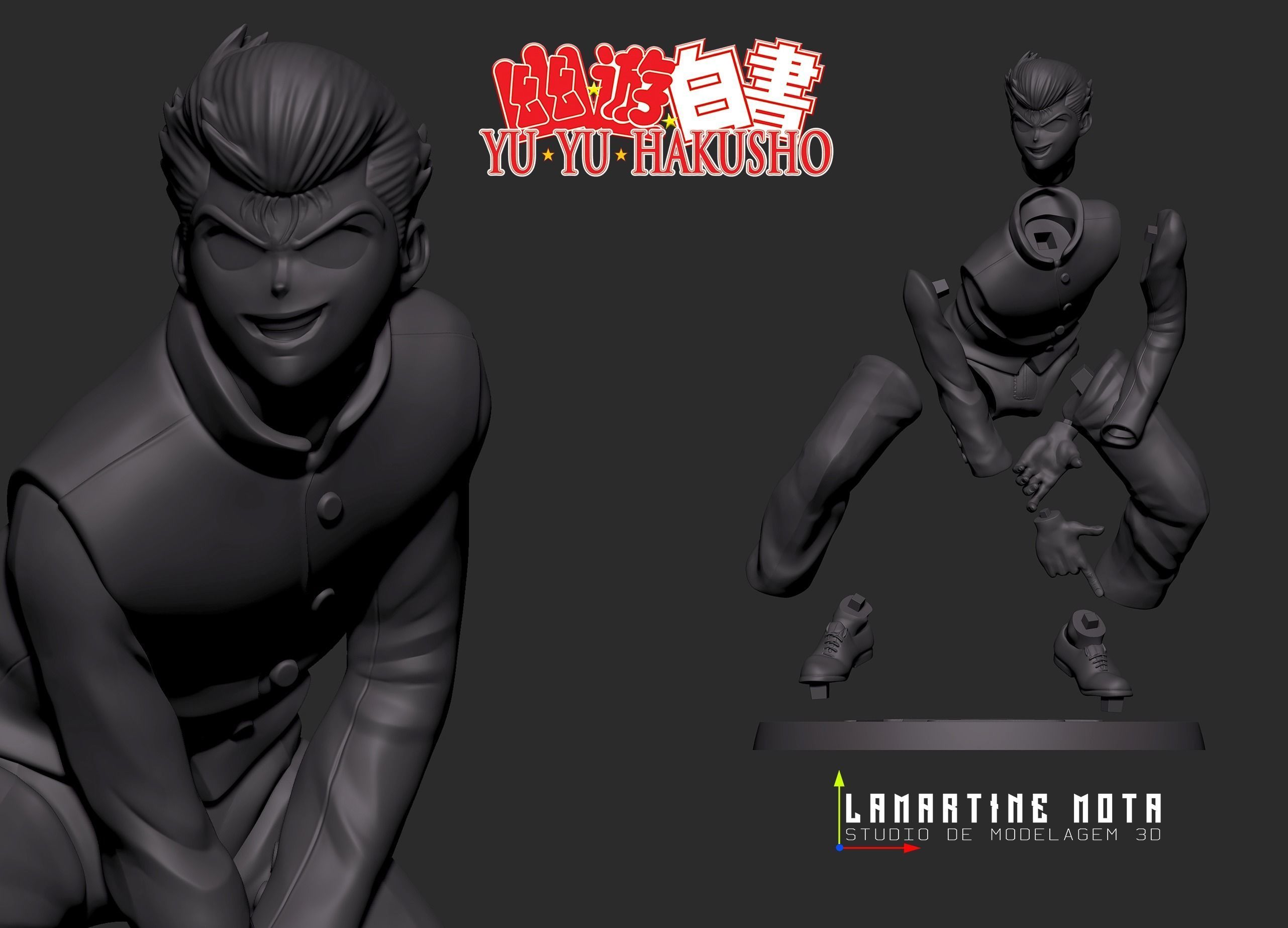 YUSUKE YU YU HAKUSHO 3D print model_1