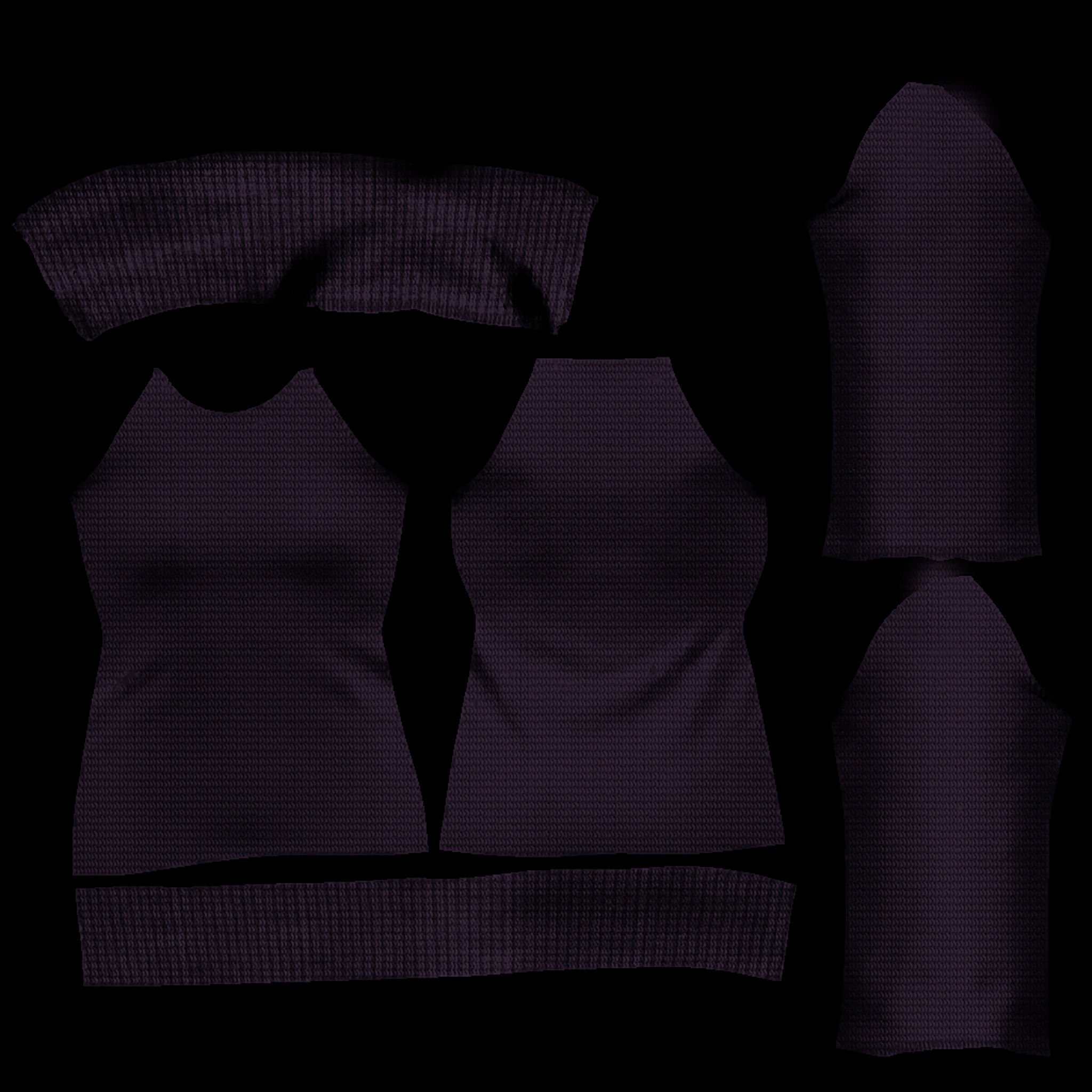 Roll Neck Sweater Dress Low-poly 3D model_11