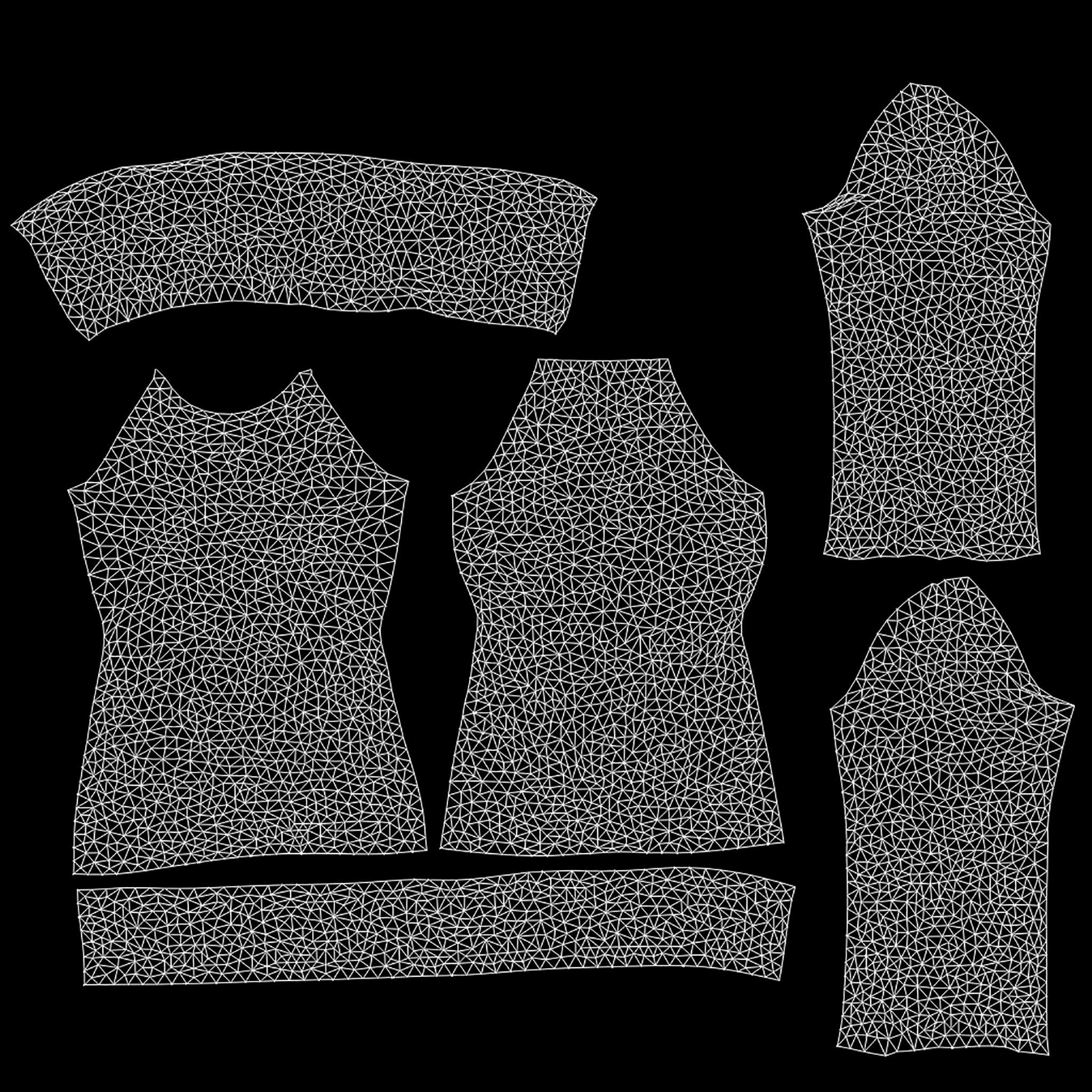 Roll Neck Sweater Dress Low-poly 3D model_16