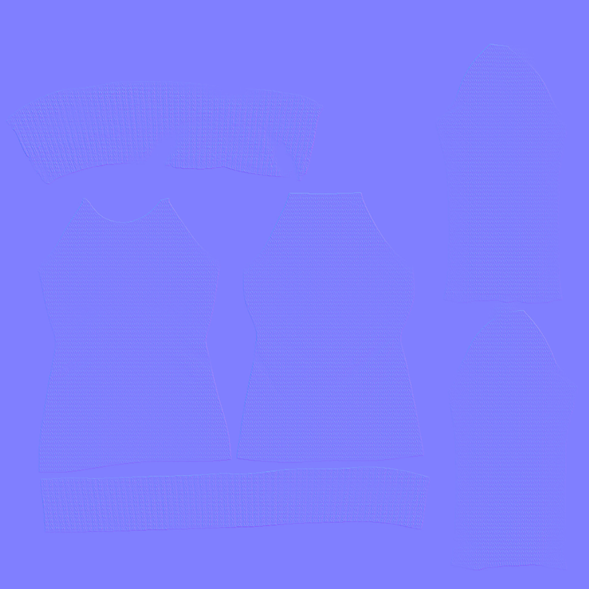 Roll Neck Sweater Dress Low-poly 3D model_13