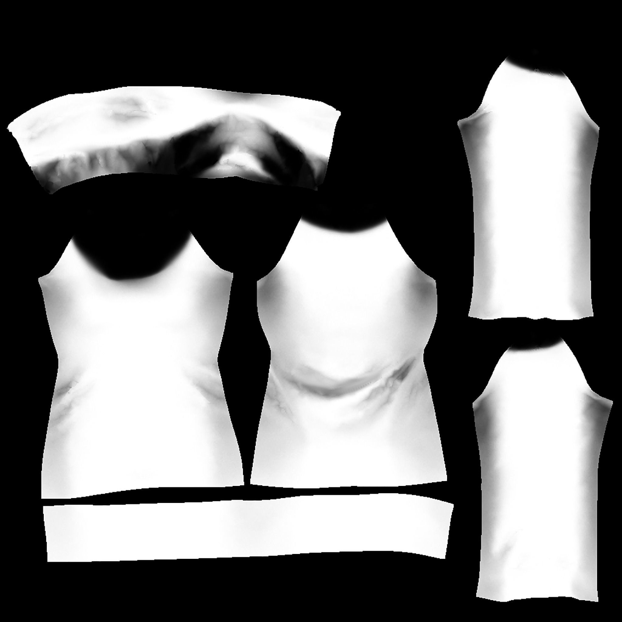 Roll Neck Sweater Dress Low-poly 3D model_15