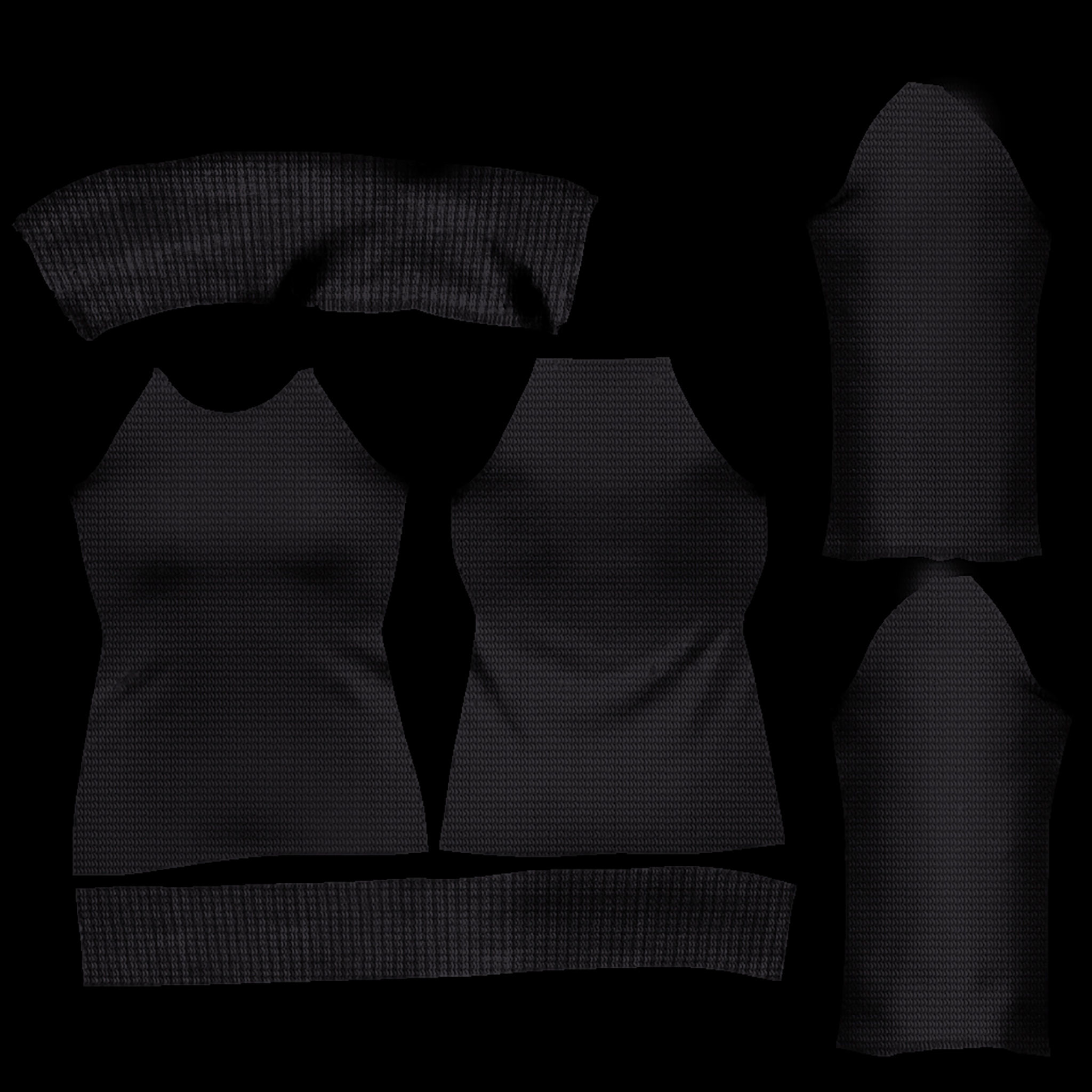 Roll Neck Sweater Dress Low-poly 3D model_9