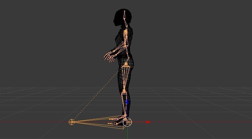 Woman Motorcyclist Low-poly 3D model_23