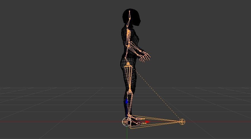 Woman Motorcyclist Low-poly 3D model_21