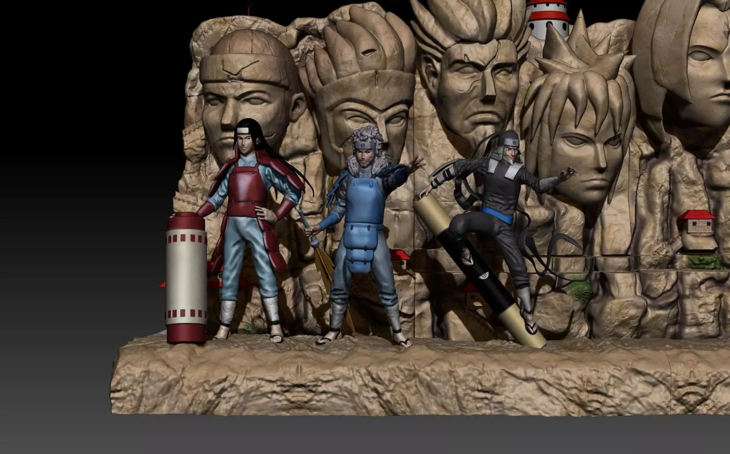 NARUTO WALL OF HOKAGE 3D print model_0