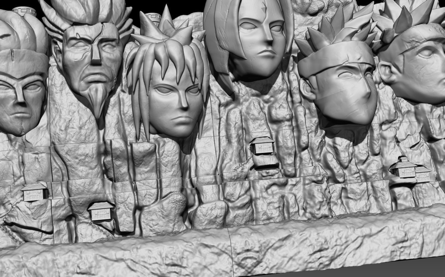 NARUTO WALL OF HOKAGE 3D print model_5