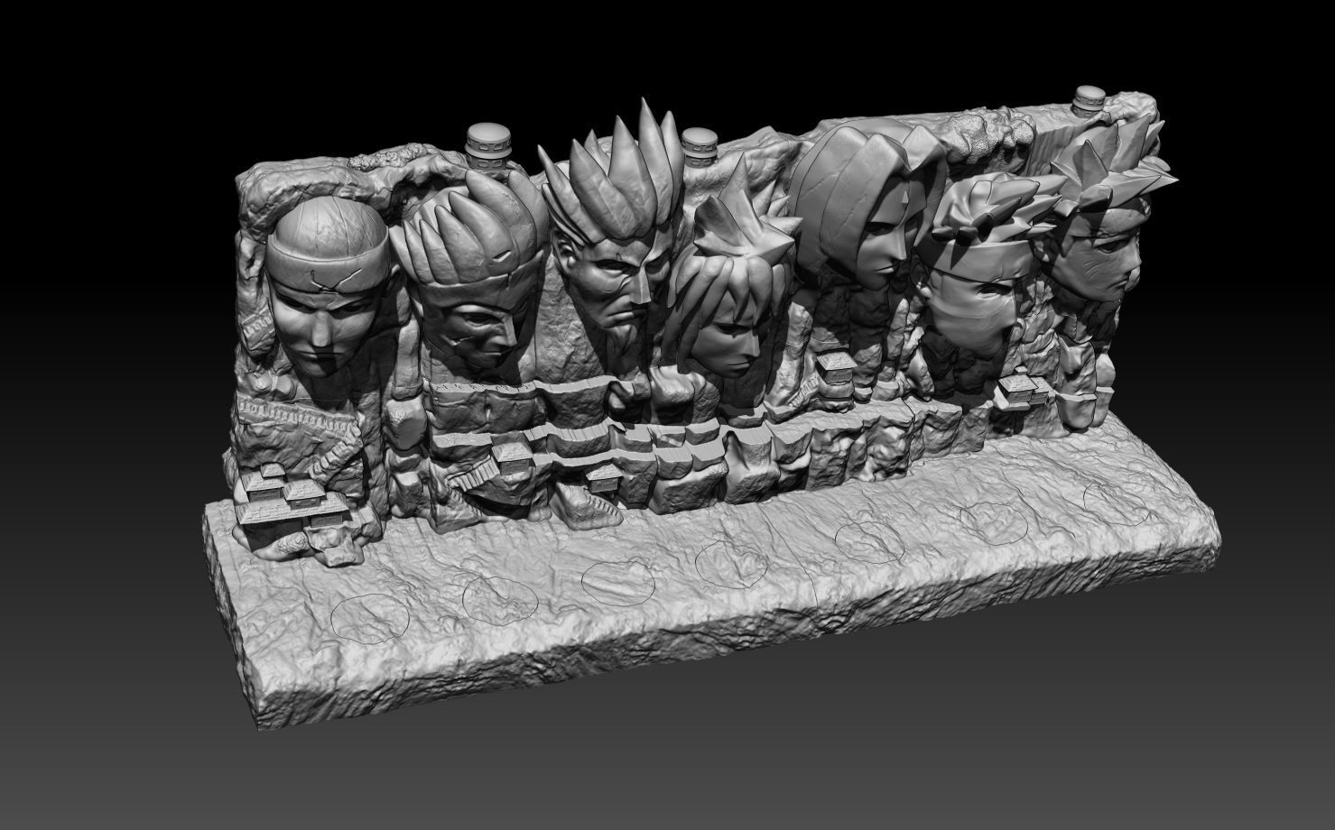 NARUTO WALL OF HOKAGE 3D print model_2