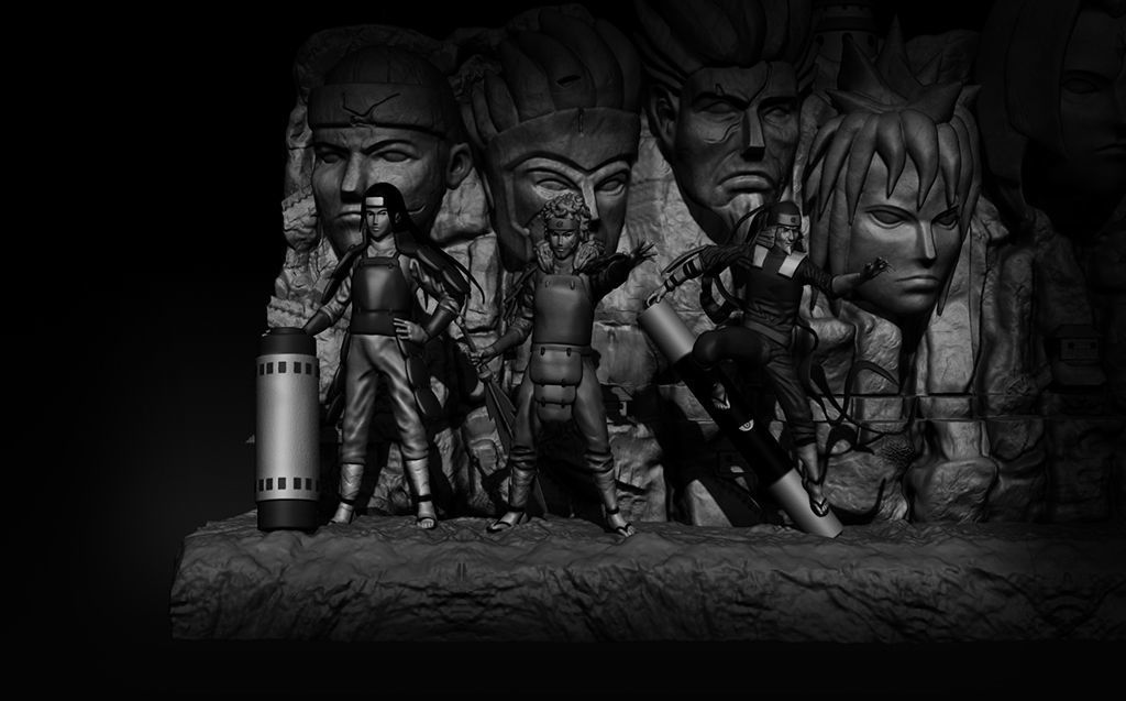 NARUTO WALL OF HOKAGE 3D print model_7