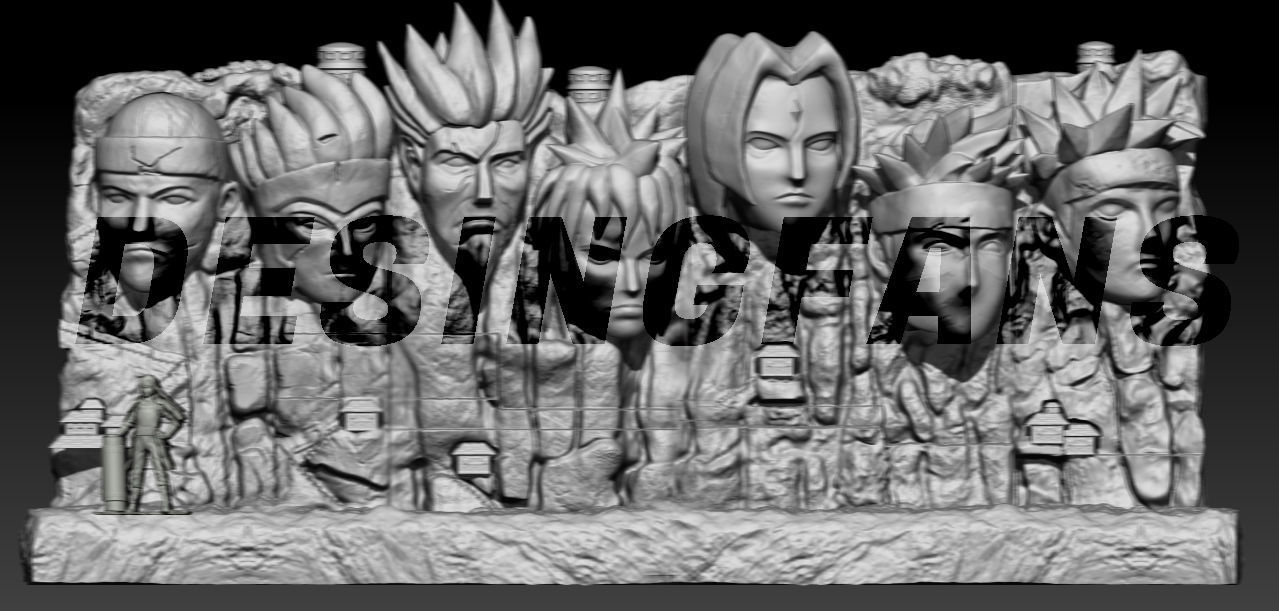 NARUTO WALL OF HOKAGE 3D print model_3