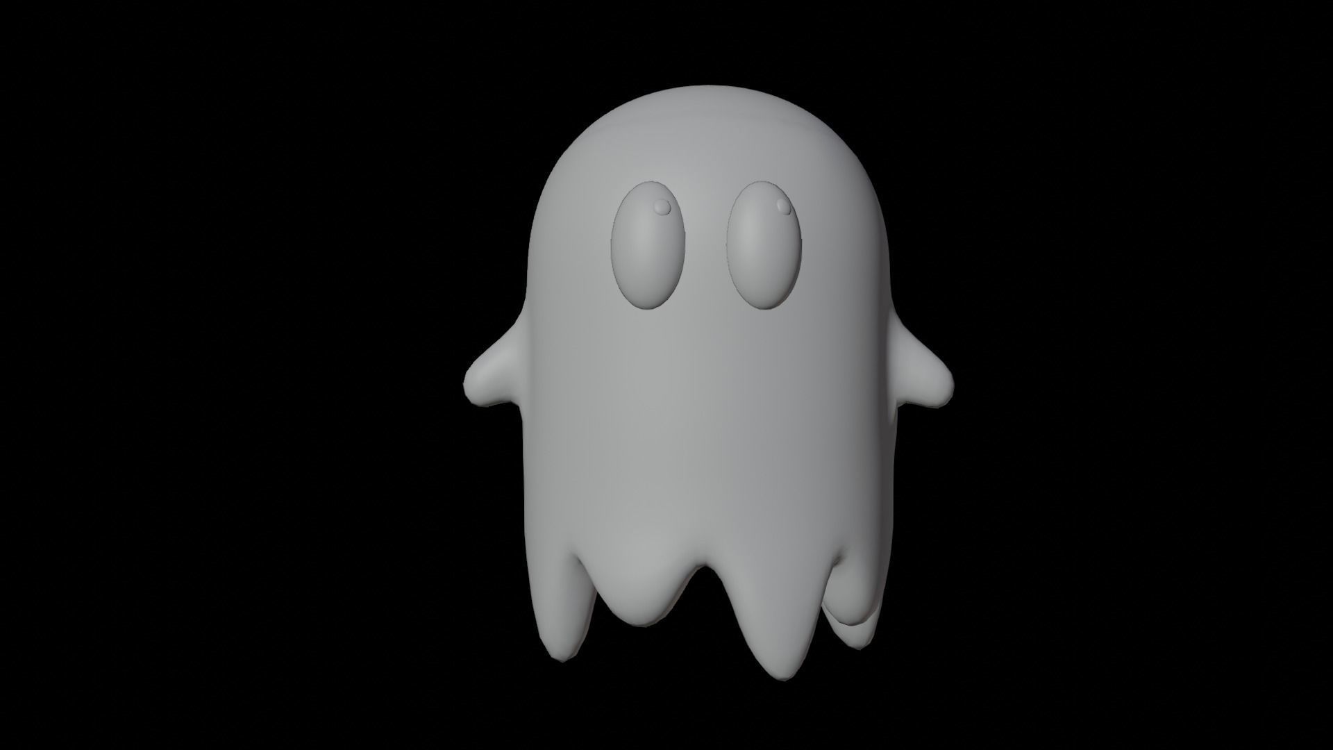 Ghost skeleton and pumkin monster Low-poly 3D model_9