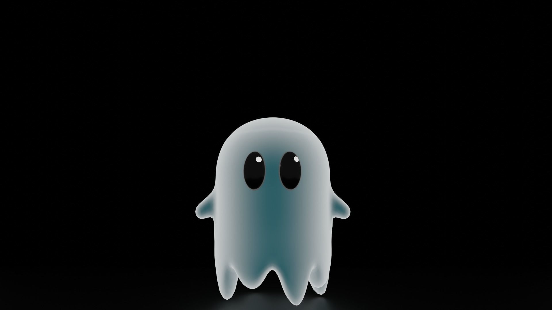 Ghost skeleton and pumkin monster Low-poly 3D model_5